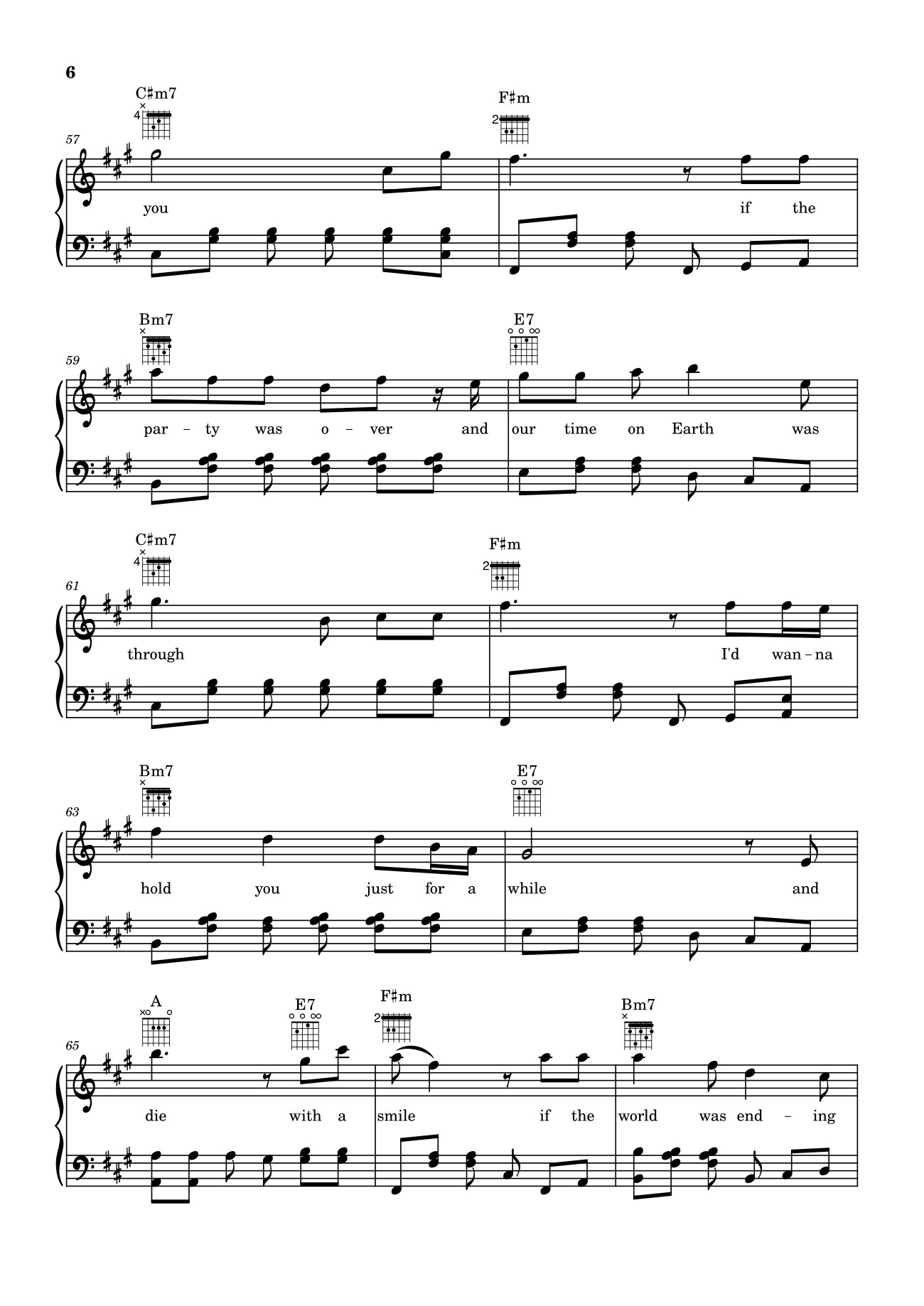 Page 6 of the piano sheet music PDF – Die With A Smile - Bruno Mars And Lady Gaga Sheet Piano by Unregistered_user