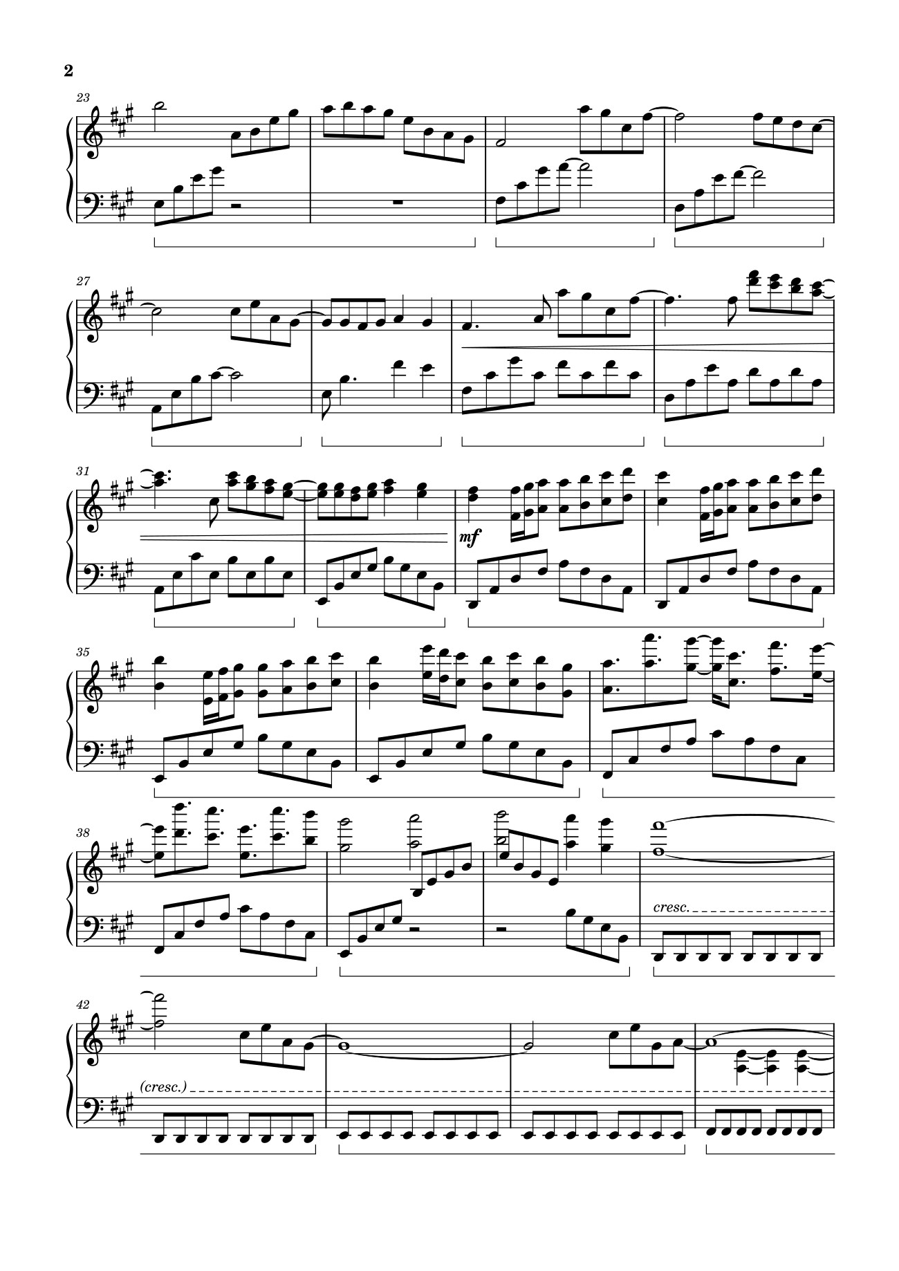 Page 2 of the piano sheet music PDF – Reminisce Sheet Piano by Tony Ann