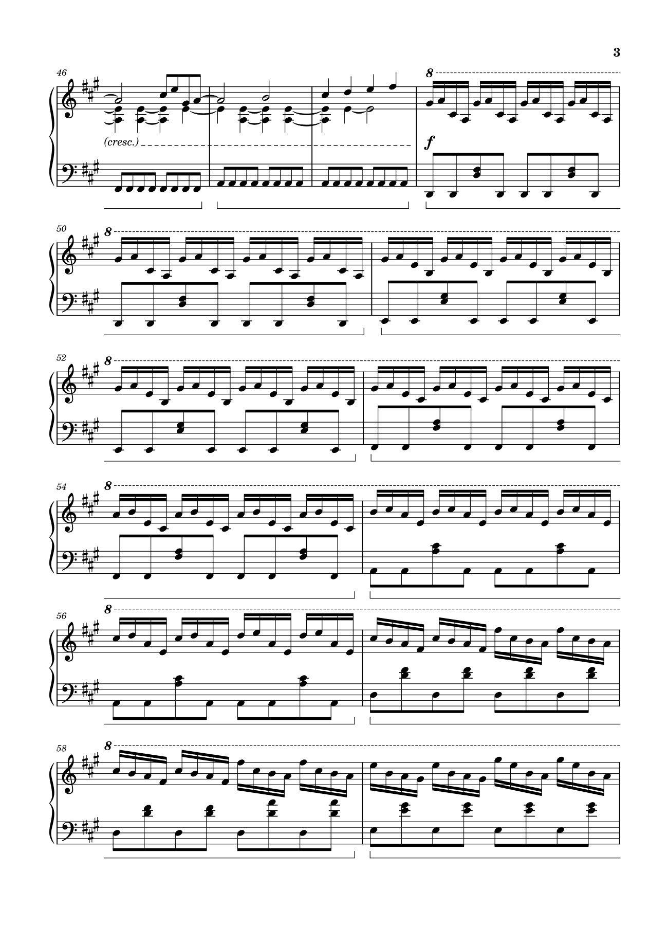 Page 3 of the piano sheet music PDF – Reminisce Sheet Piano by Tony Ann