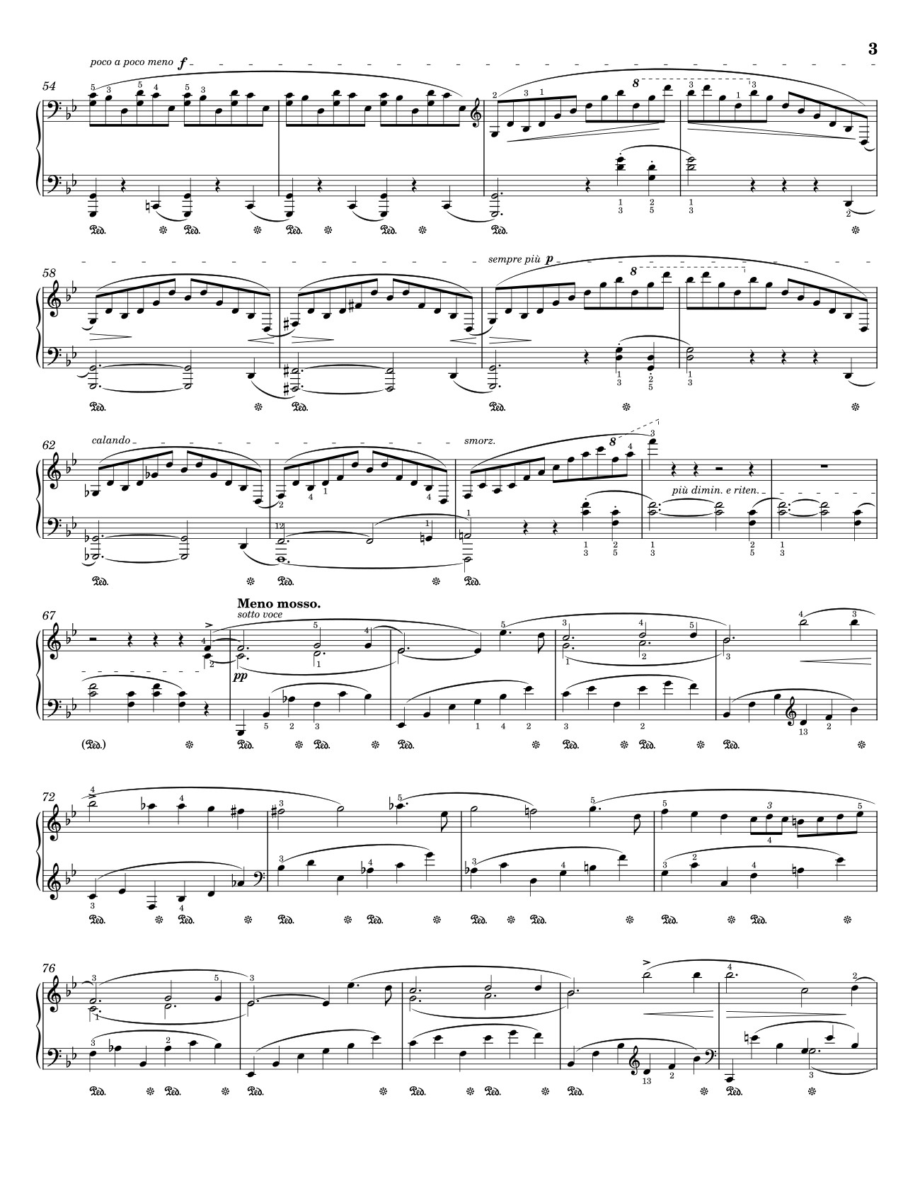 Page 3 of the piano sheet music PDF – Ballade No I by Chopin