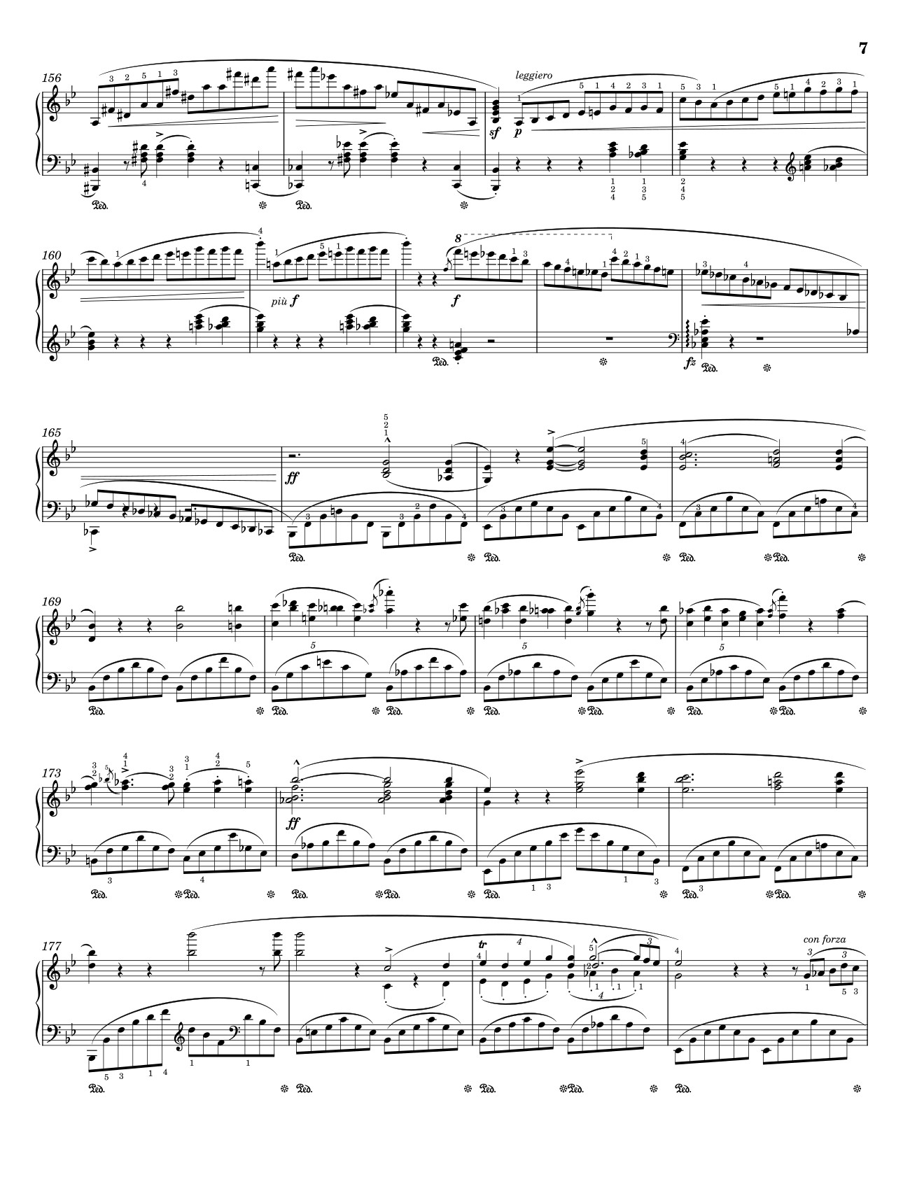 Page 7 of the piano sheet music PDF – Ballade No I by Chopin