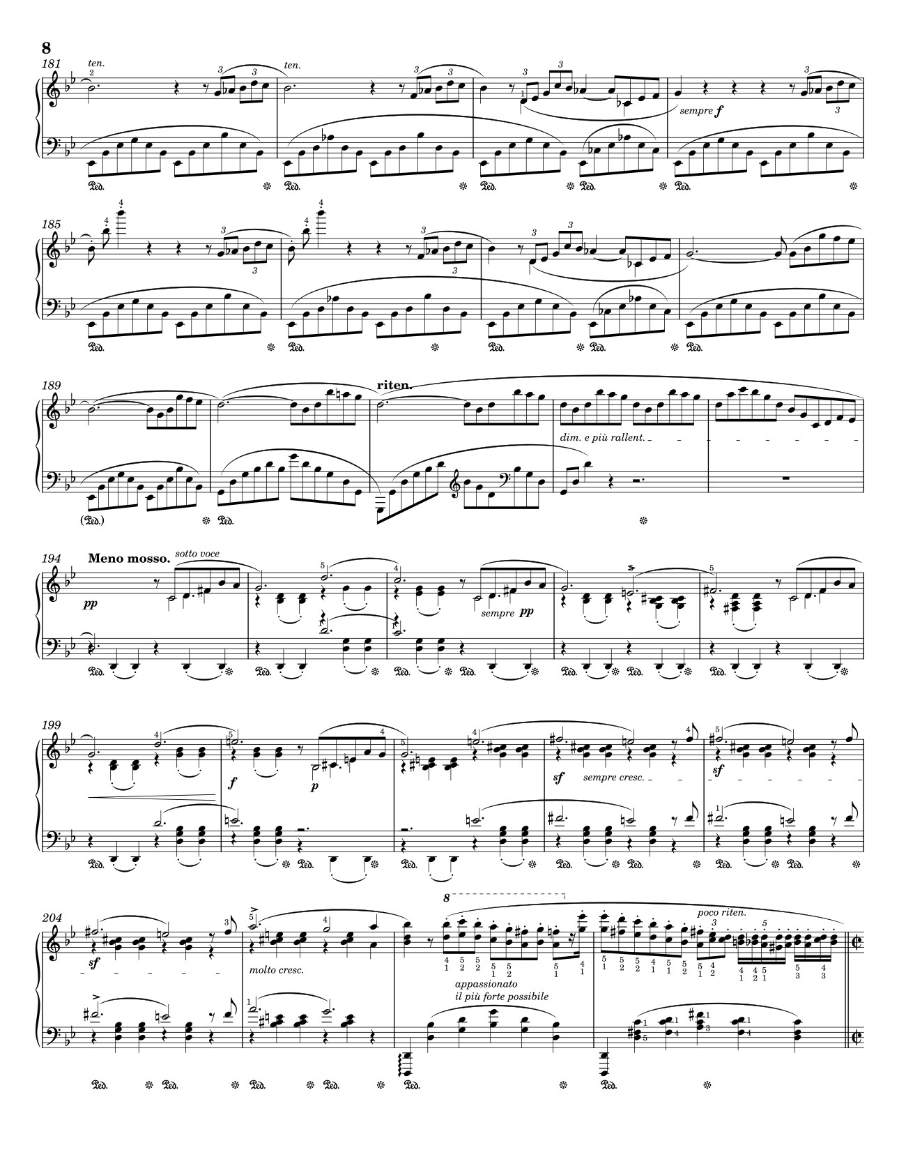 Page 8 of the piano sheet music PDF – Ballade No I by Chopin