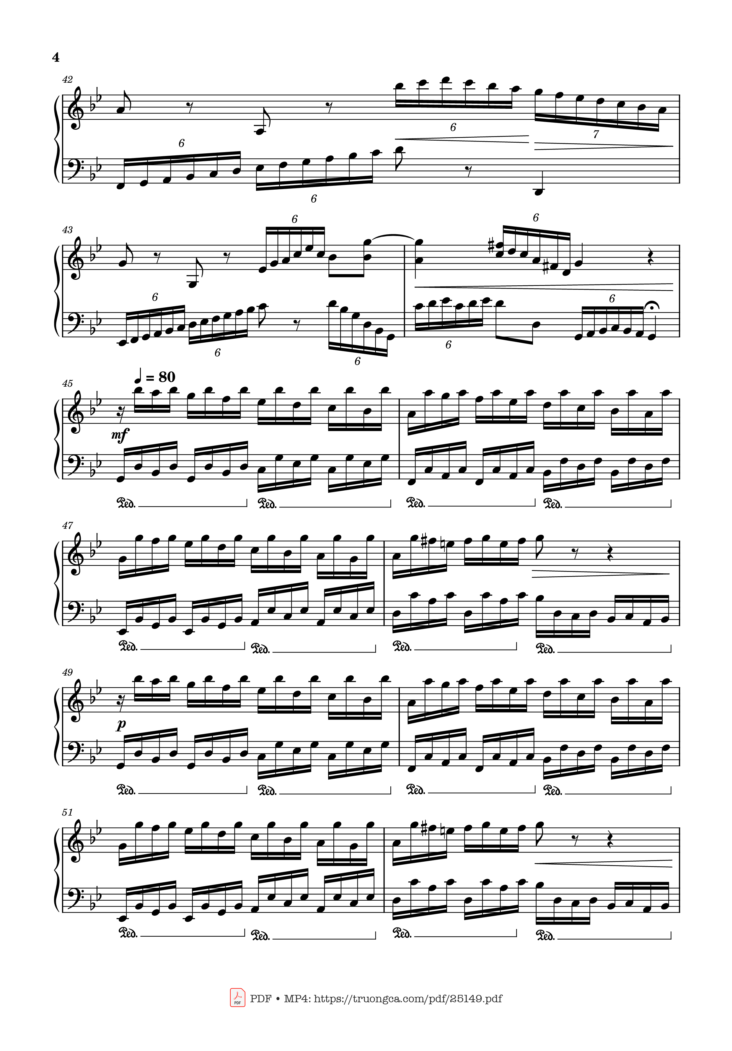 Page 4 of the piano sheet music PDF – Passacaglia, Op. 20 No. 2 by Johan Halvorsen