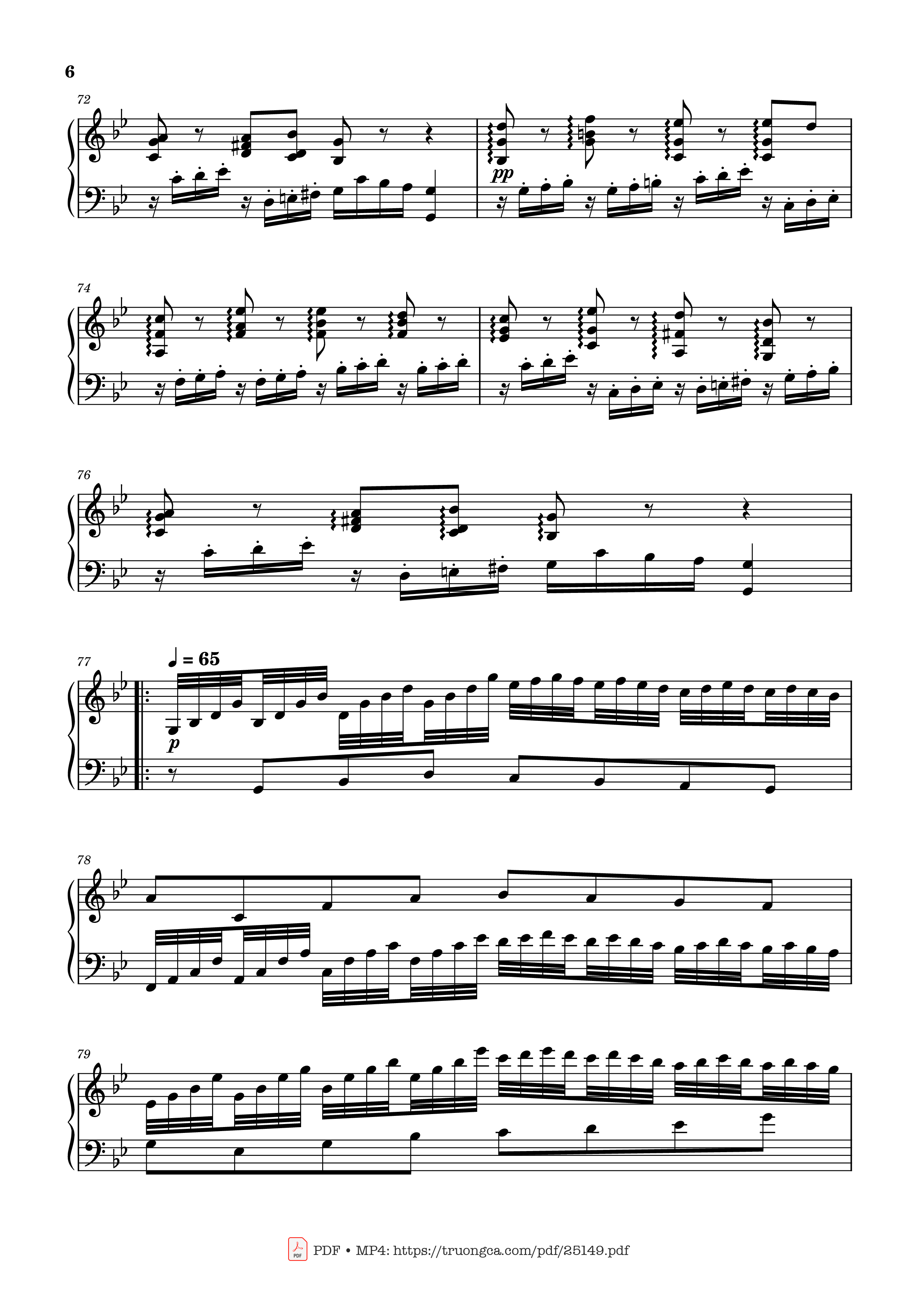 Page 6 of the piano sheet music PDF – Passacaglia, Op. 20 No. 2 by Johan Halvorsen