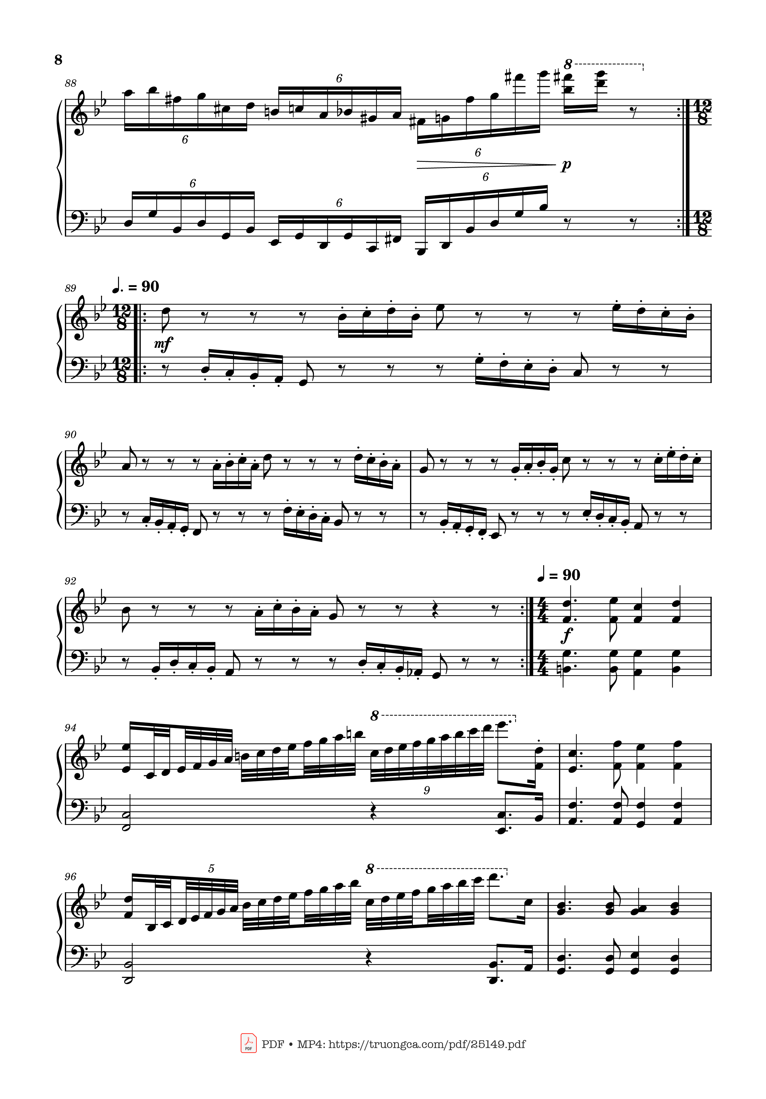 Page 8 of the piano sheet music PDF – Passacaglia, Op. 20 No. 2 by Johan Halvorsen