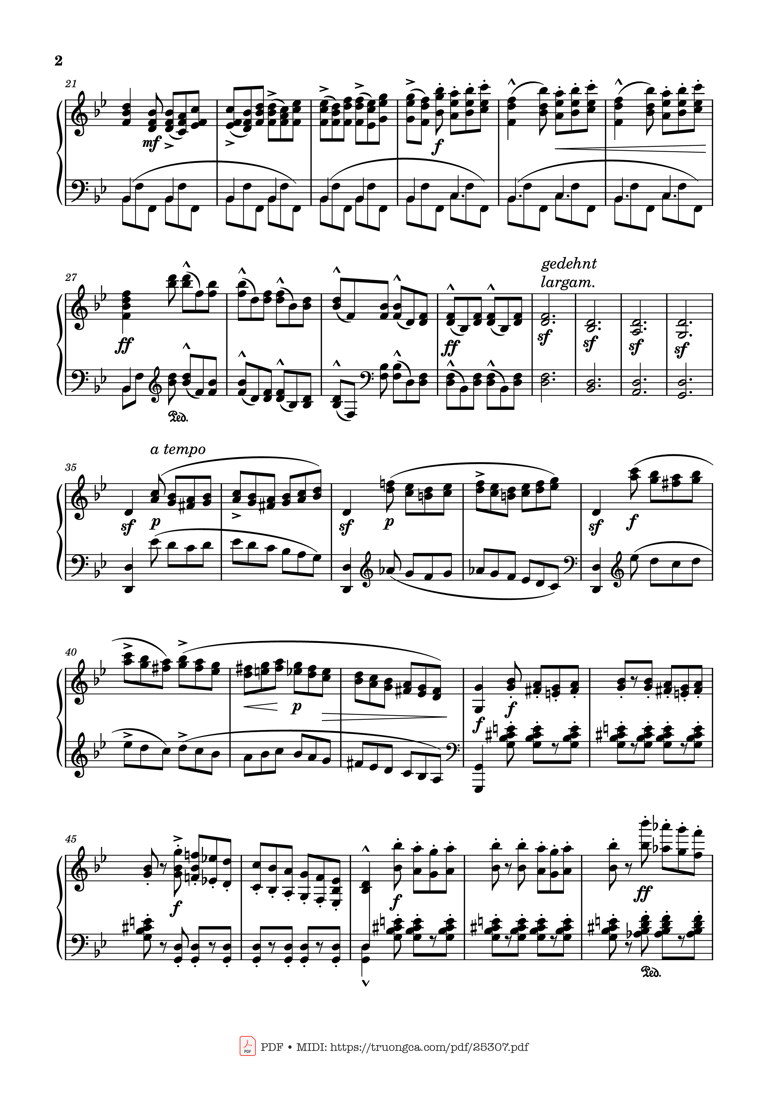 Page 2 of the piano sheet music PDF – Prélude No 22 in G Minor Sheet Piano by Stephen Heller