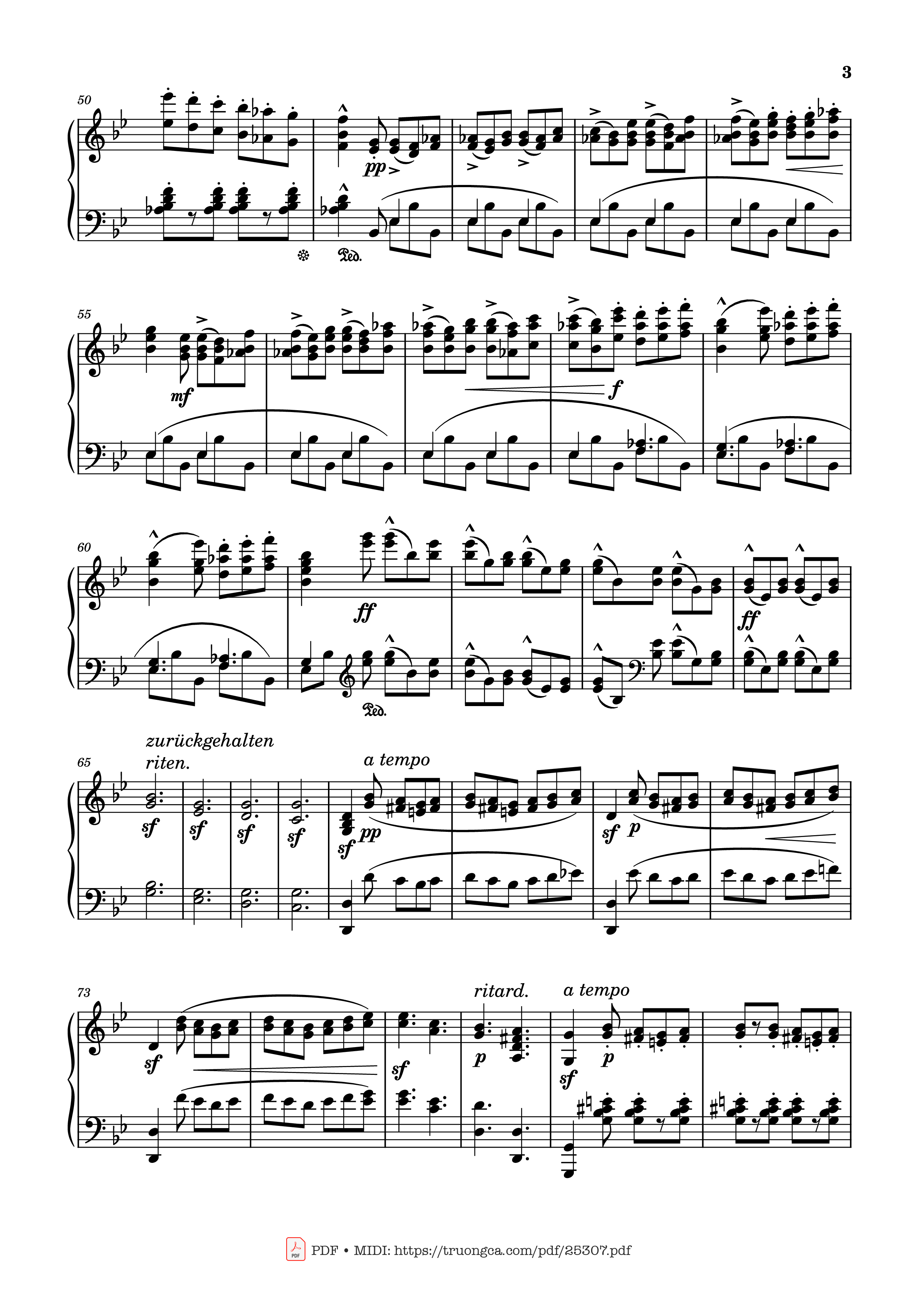 Page 3 of the piano sheet music PDF – Prélude No 22 in G Minor Sheet Piano by Stephen Heller