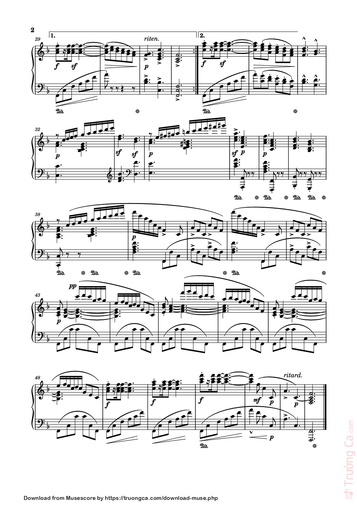 Page 2 of the piano sheet music PDF – Prélude No. 23 in F Major Sheet Piano by Stephen Heller (1813–1888)