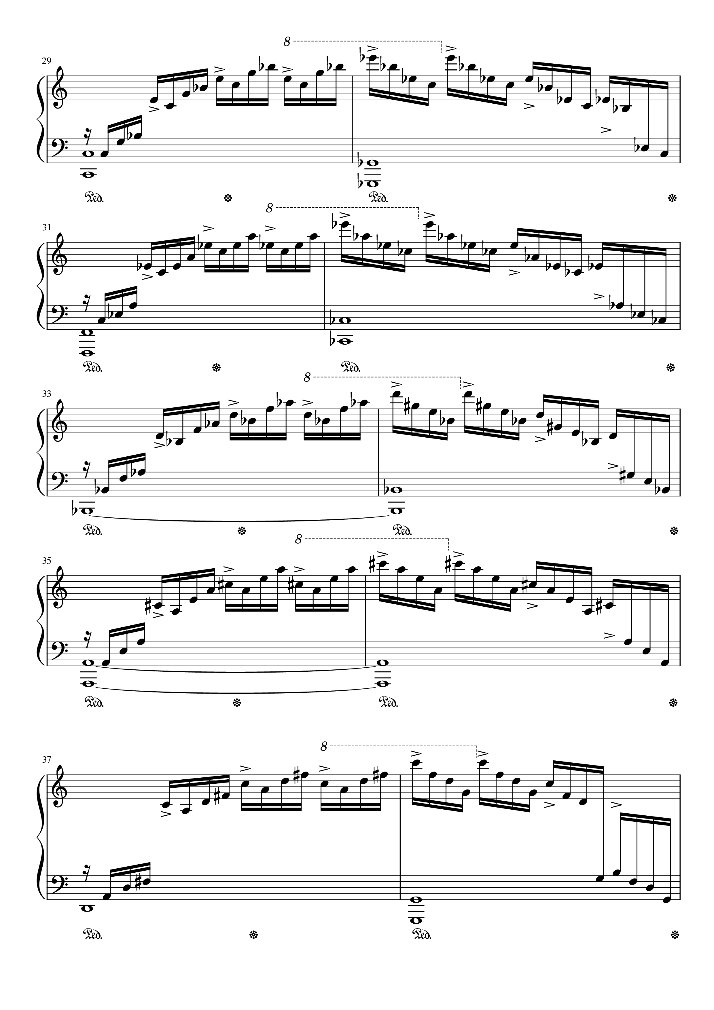 Page 4 of the piano sheet music PDF Piano – Etude op.10 no.1 (Waterfall) Chopin by Chopin