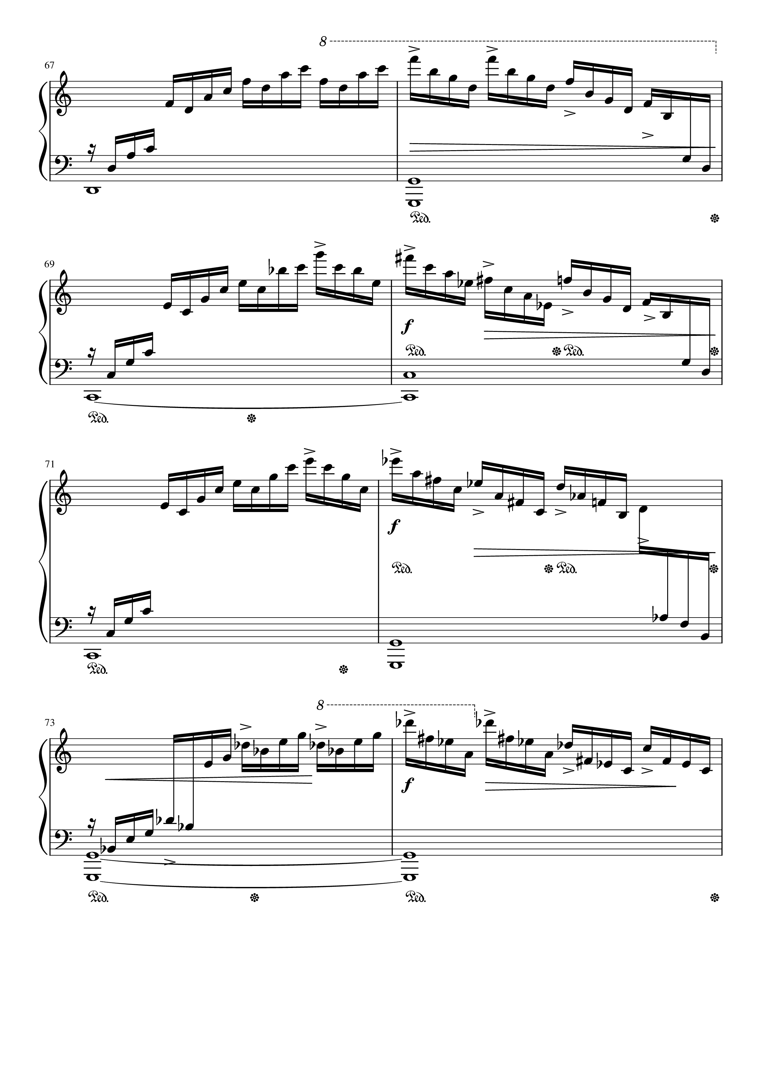 Page 8 of the piano sheet music PDF Piano – Etude op.10 no.1 (Waterfall) Chopin by Chopin