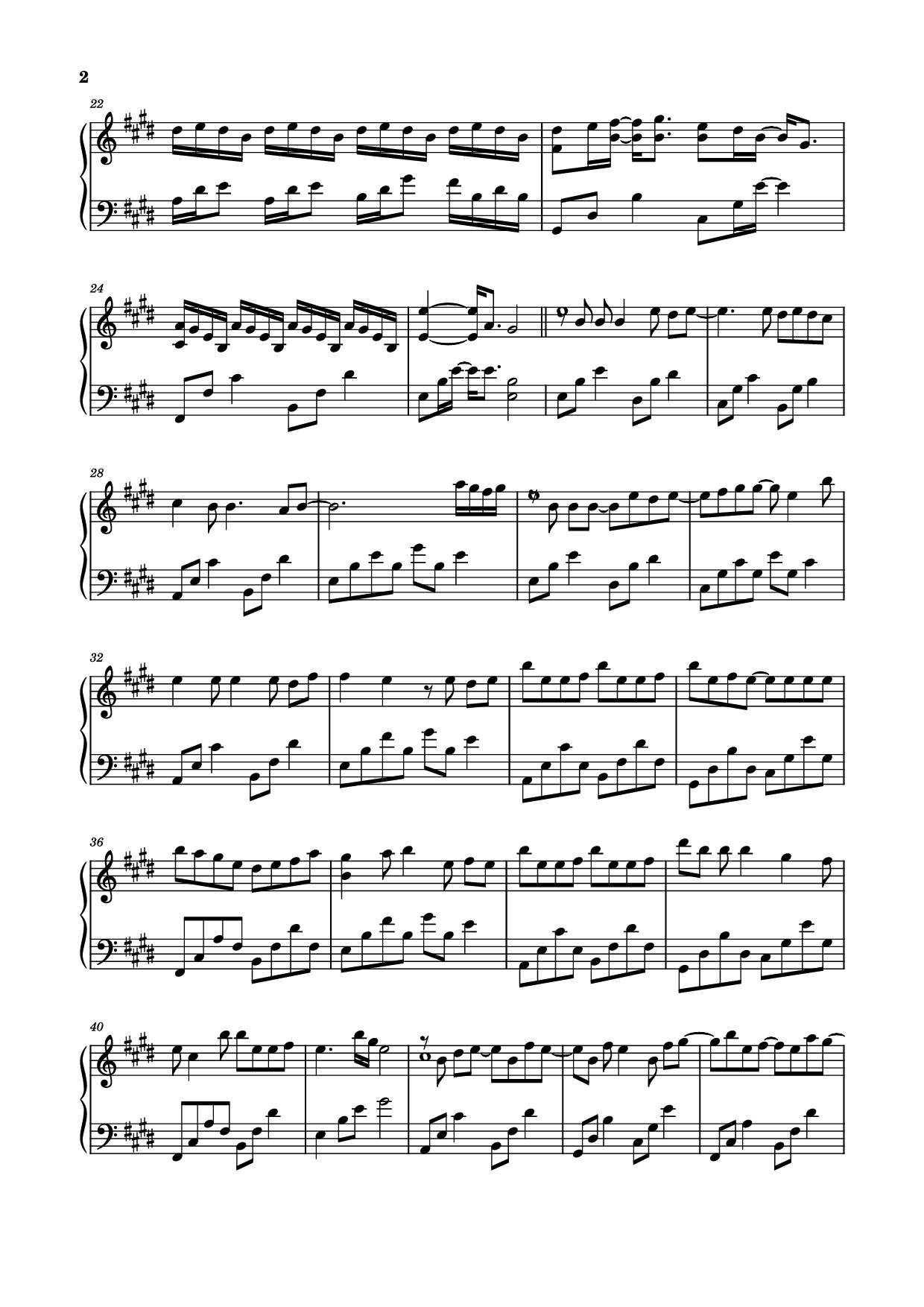 Page 2 of the piano sheet music PDF Piano – 没人会永远陪着你 Piano by 李怡然