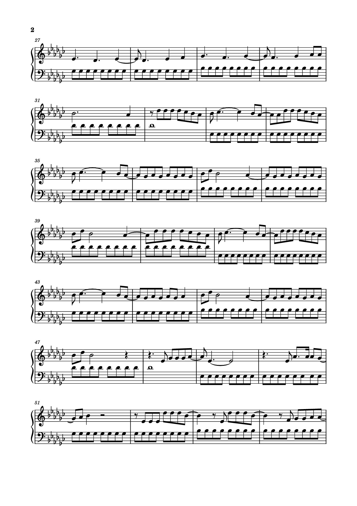 Page 2 of the piano sheet music PDF Piano – Tattoo Piano by Wesley Steenbergen
