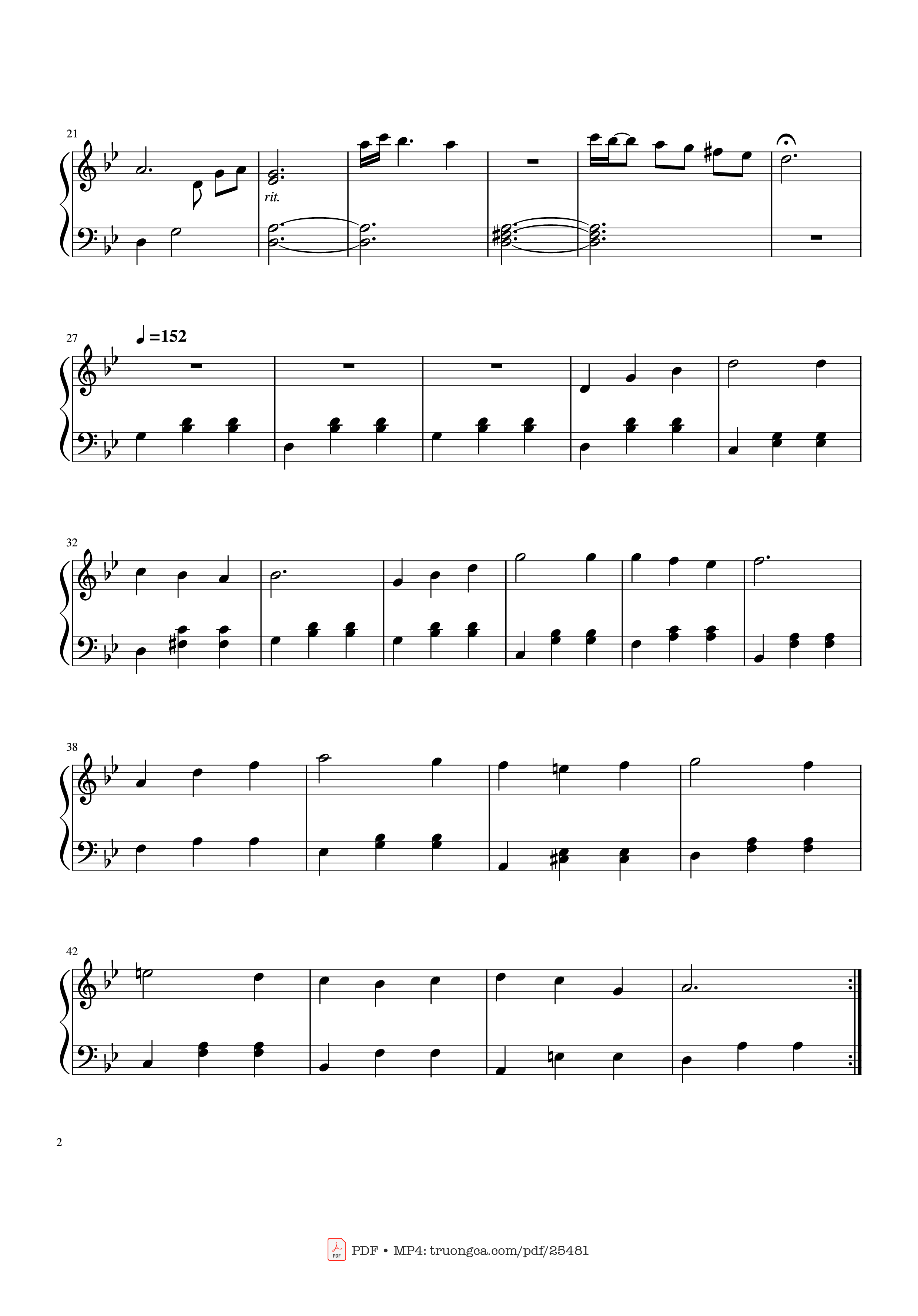 Page 2 of the piano sheet music PDF Piano – Merry Go Round of Life Piano for KID by Joe Hishashi