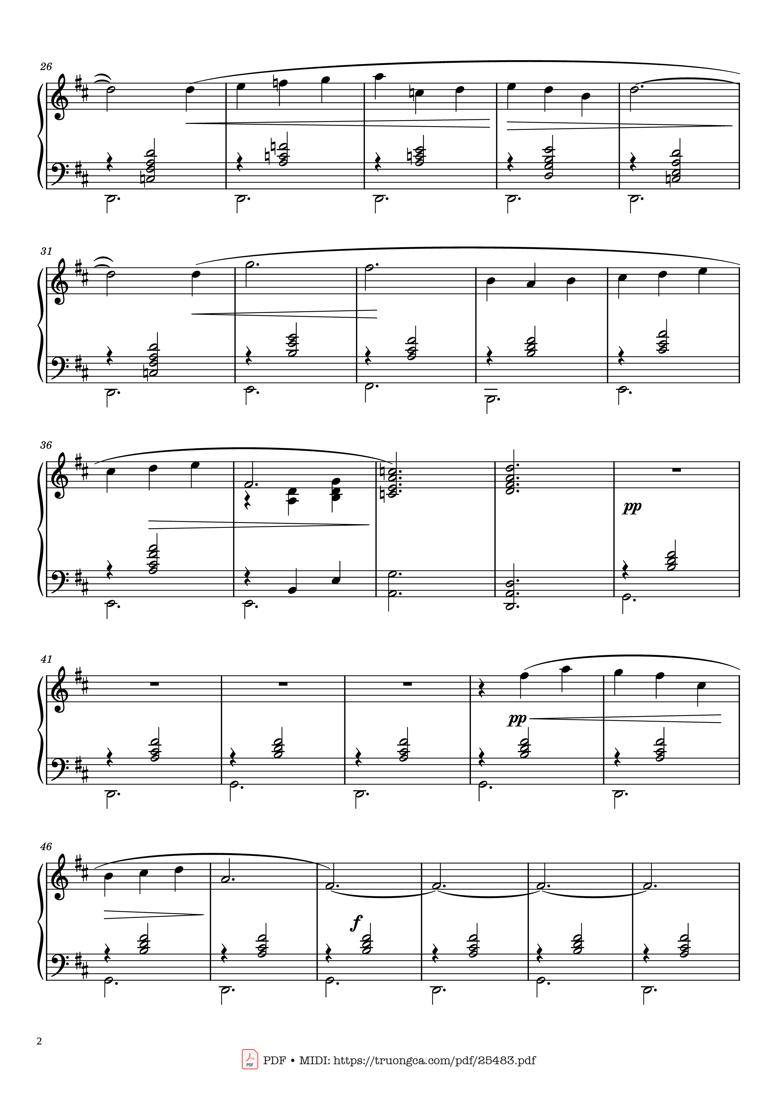 Page 2 of the piano sheet music PDF Piano – Gymnopédie No. 1 by Erik Satie