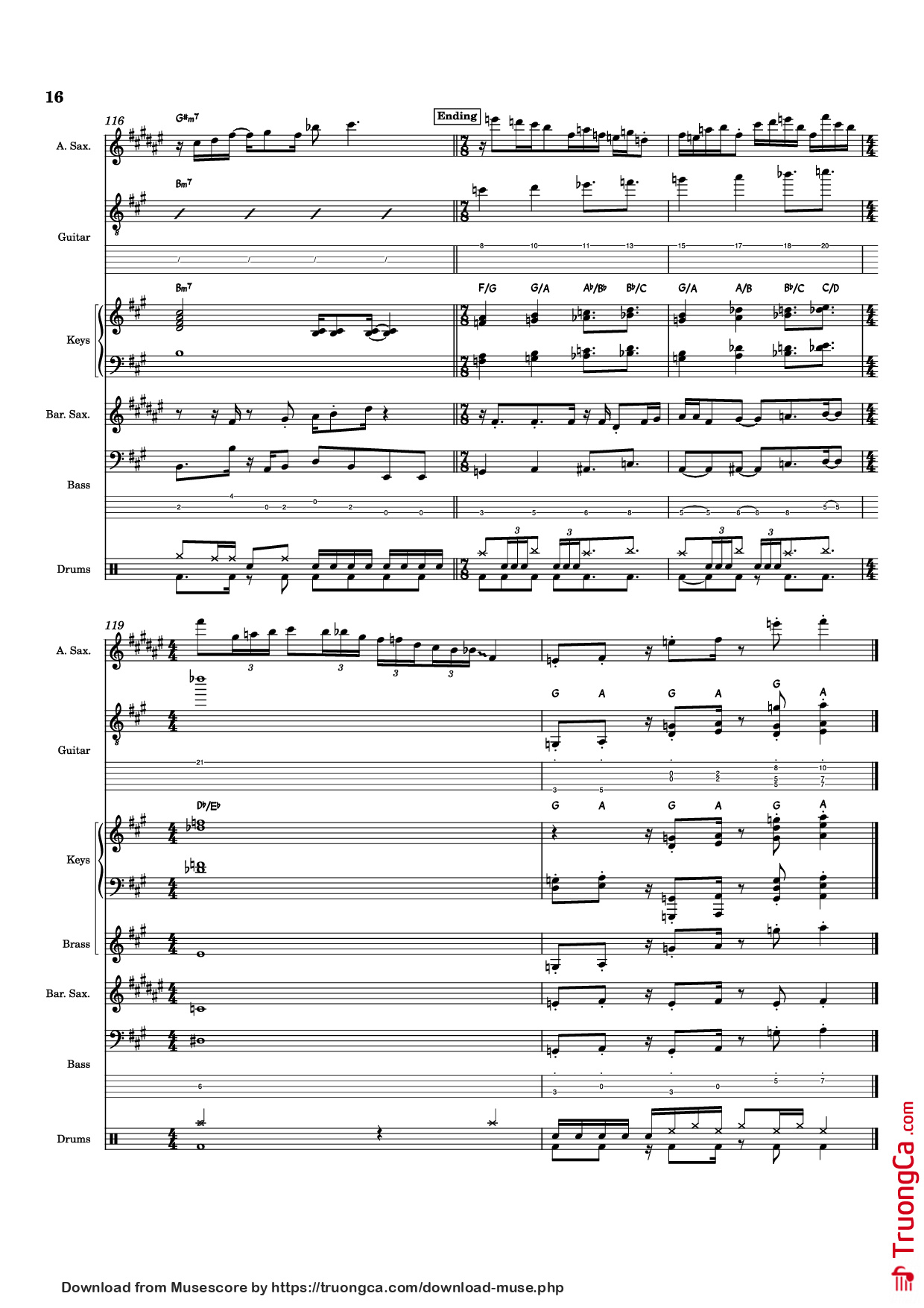 Page 16 of the piano sheet music PDF – Nab That Chap Piano by T-Square