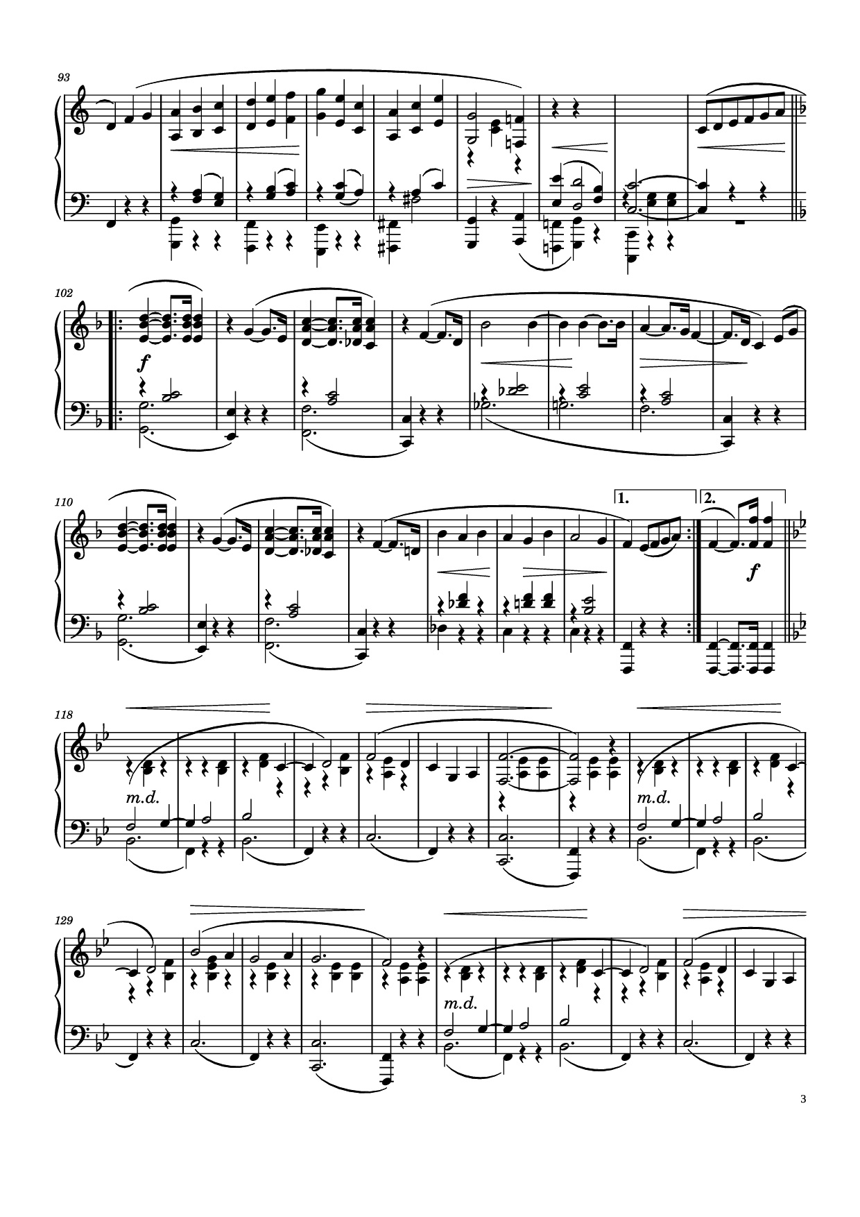 Page 3 of the piano sheet music PDF Piano – Je Te Veux Piano by Erik Satie