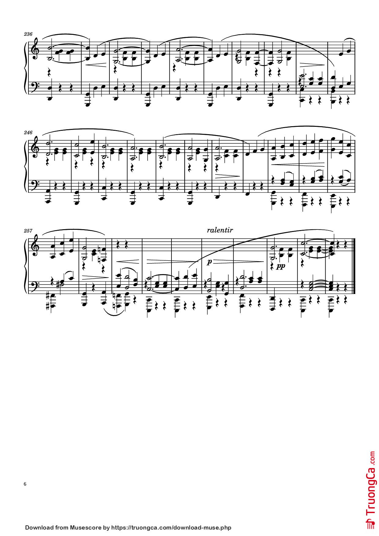Page 6 of the piano sheet music PDF Piano – Je Te Veux Piano by Erik Satie