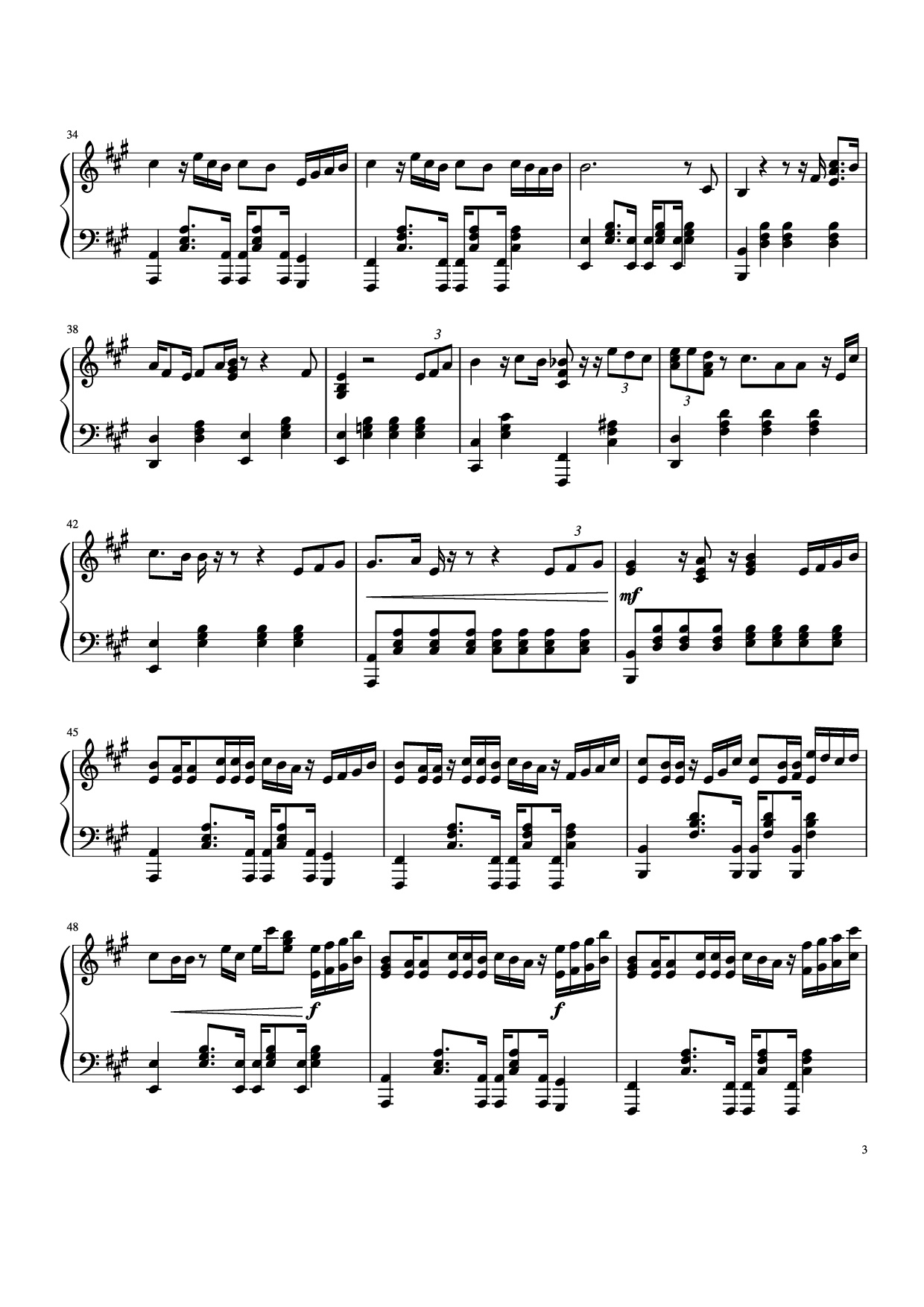 Page 3 of the piano sheet music PDF Piano – Chúng ta của hiện tại Piano by Sơn Tùng M-TP