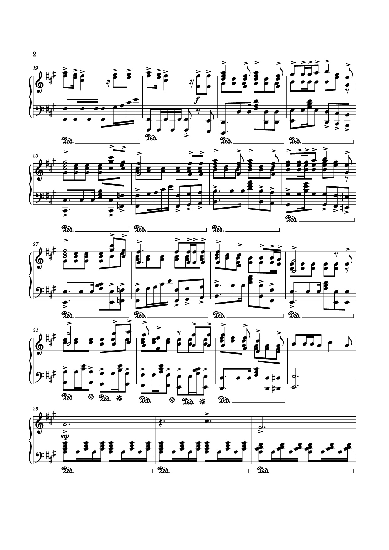 Page 2 of the piano sheet music PDF Piano – Die With A Smile Piano by Bruno Mars, Lady Gaga