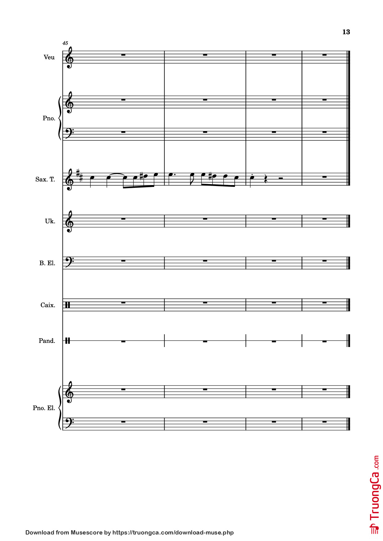 Page 13 of the piano sheet music PDF Piano – I Can
