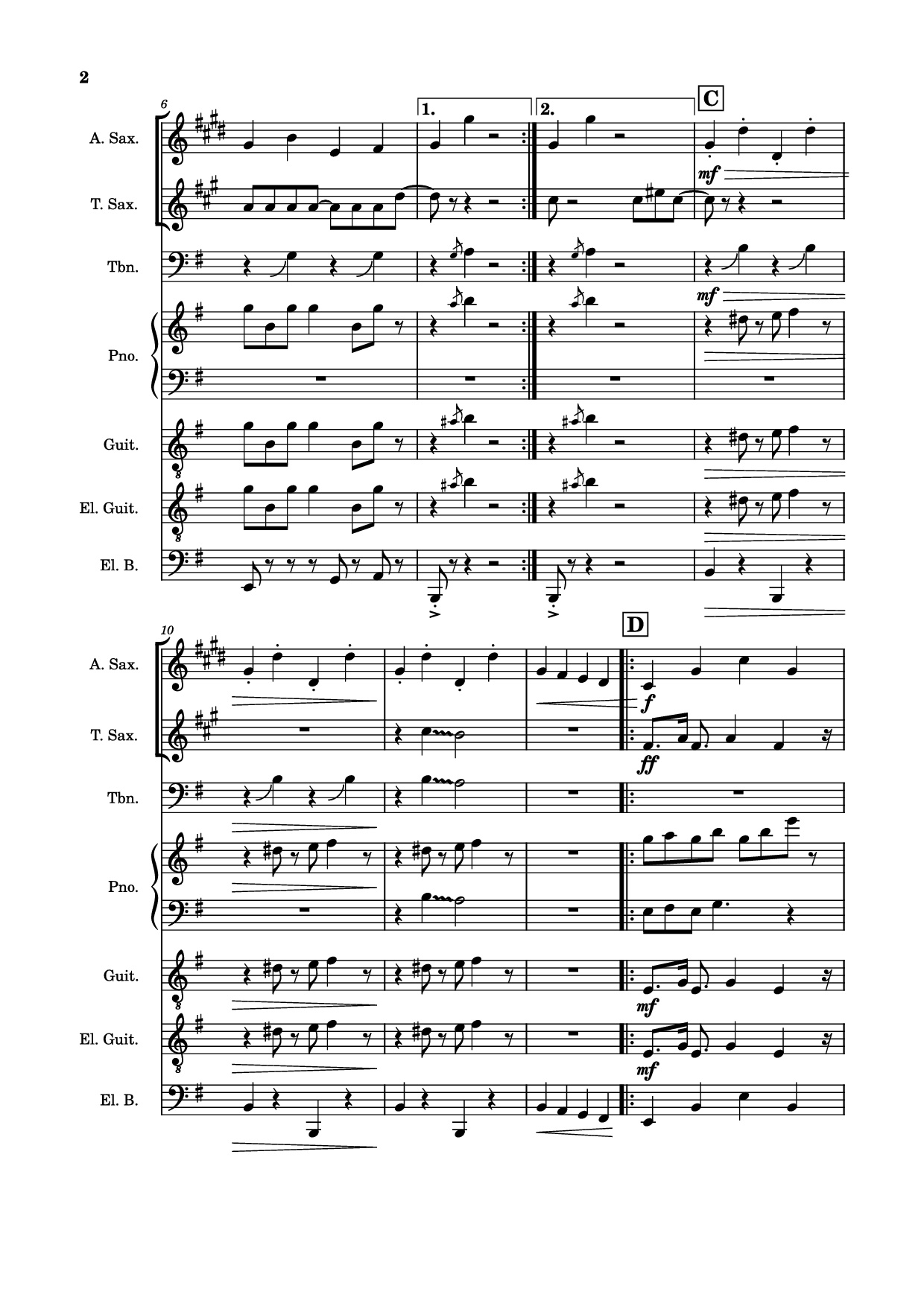 Page 2 of the piano sheet music PDF Piano – People are Strange Piano by JB