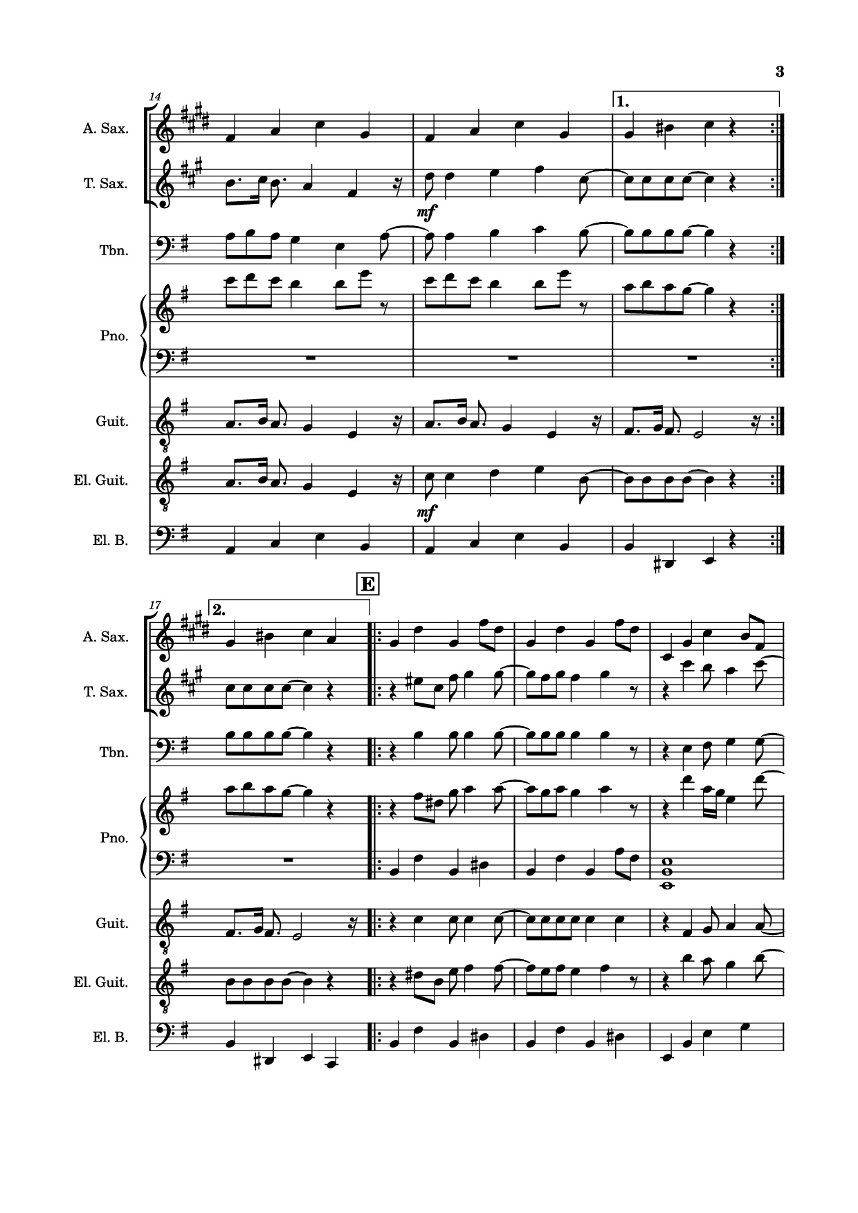 Page 3 of the piano sheet music PDF Piano – People are Strange Piano by JB