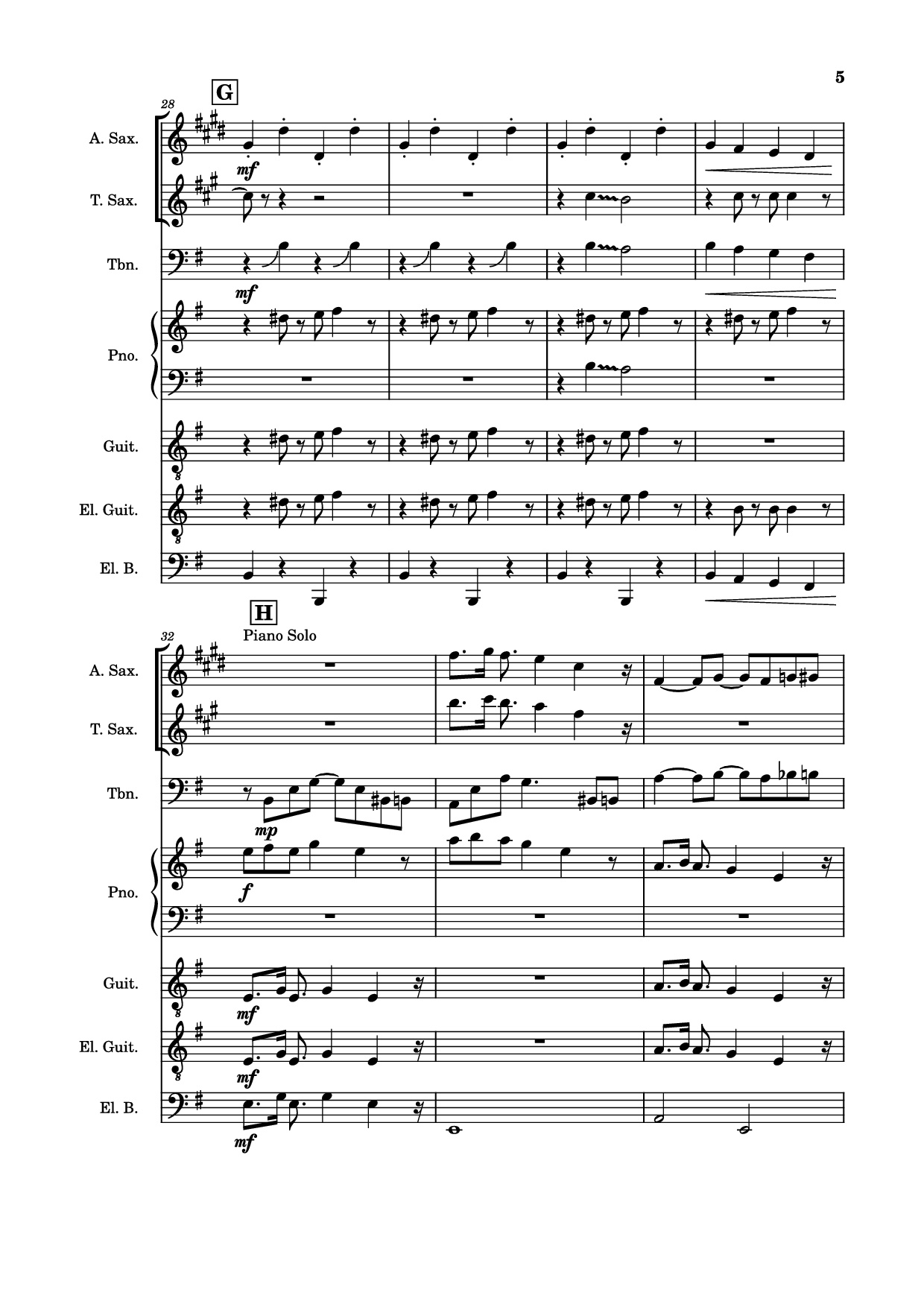 Page 5 of the piano sheet music PDF Piano – People are Strange Piano by JB