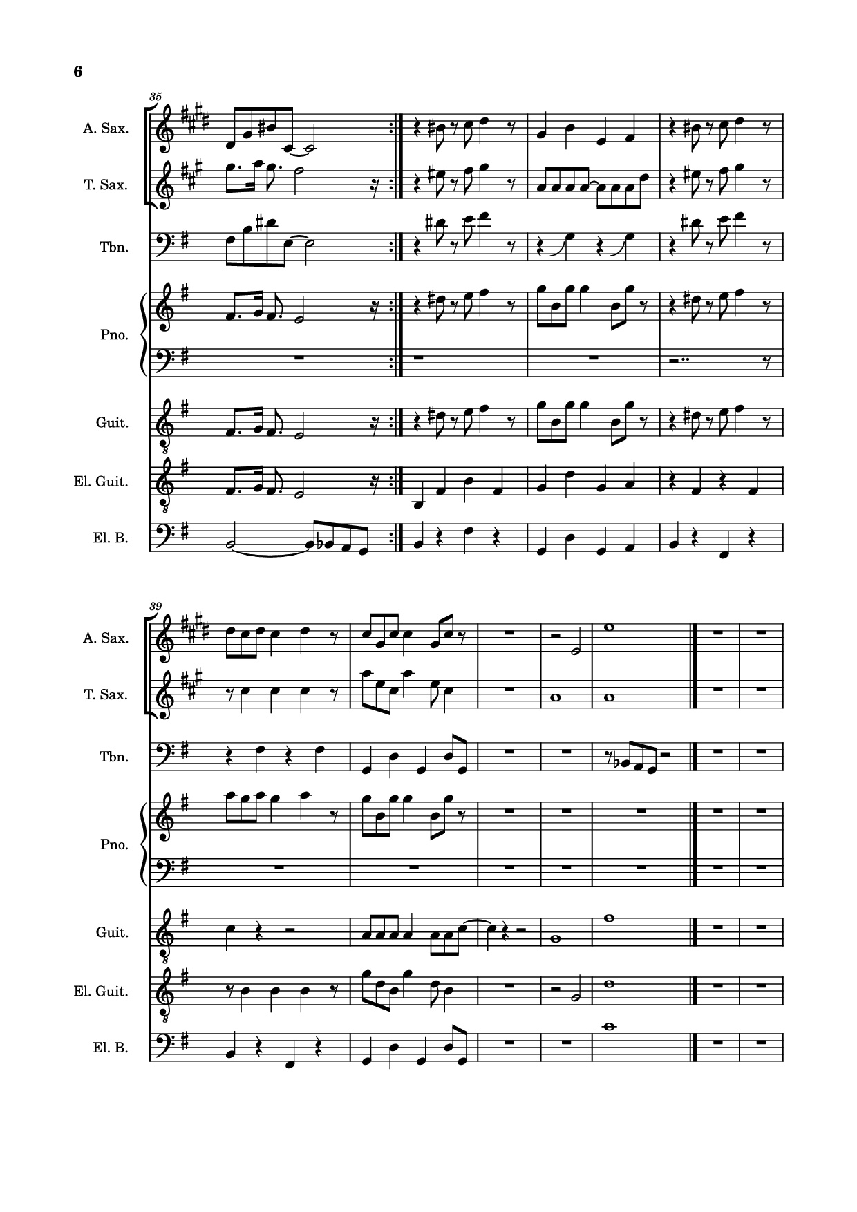 Page 6 of the piano sheet music PDF Piano – People are Strange Piano by JB