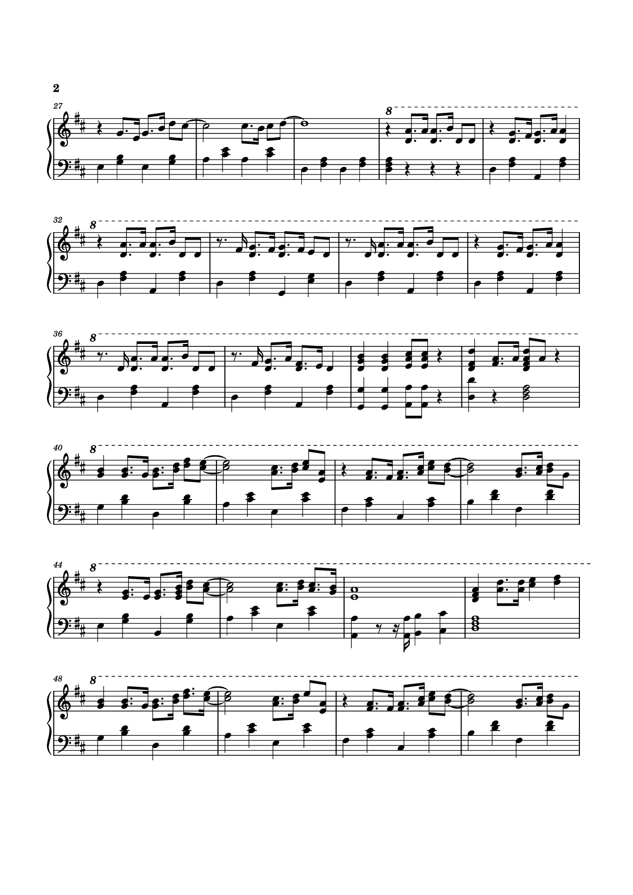 Page 2 of the piano sheet music PDF Piano – Năm Qua Đã Làm Gì Piano by Composer: Bùi Công Nam
