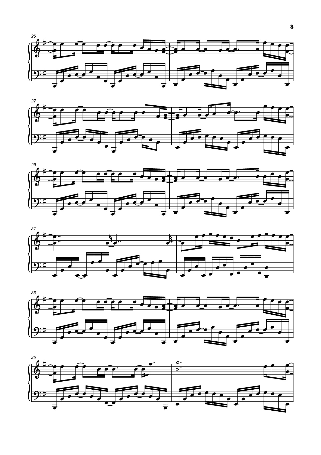 Page 3 of the piano sheet music PDF Piano – 光阴副本 Piano by JJ Lin