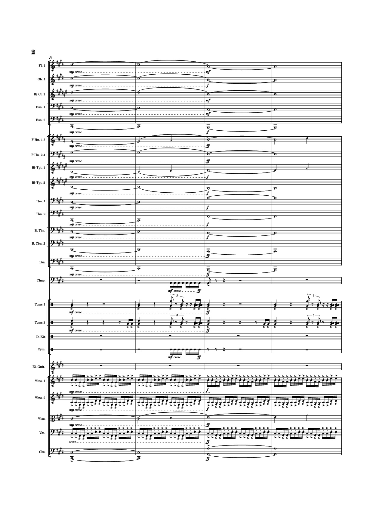 Page 2 of the piano sheet music PDF – Anthem of Hope by Mason J. Asimos