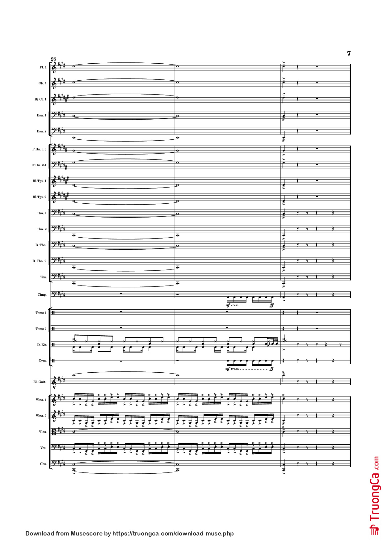 Page 7 of the piano sheet music PDF – Anthem of Hope by Mason J. Asimos