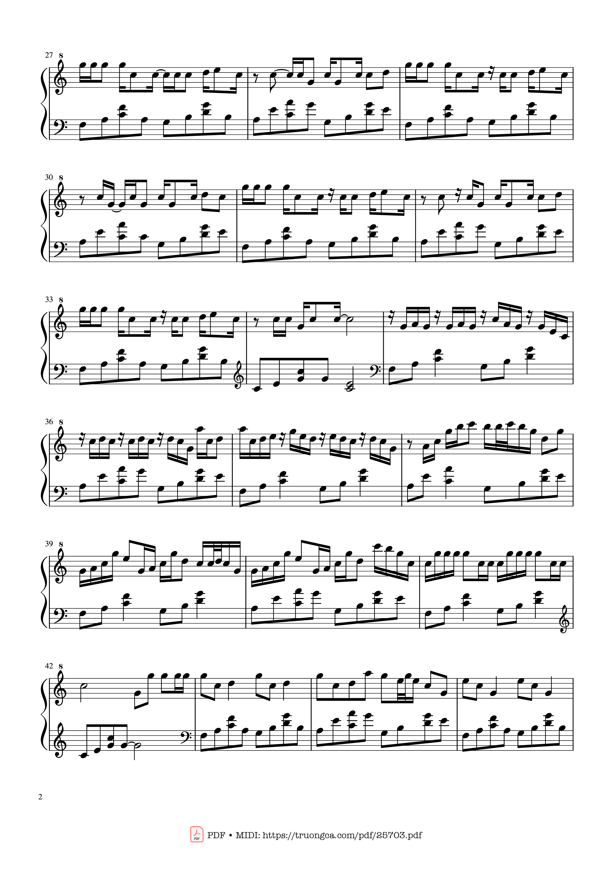 Page 2 of the piano sheet music PDF Piano – 星茶会 Piano by Jessy Chen