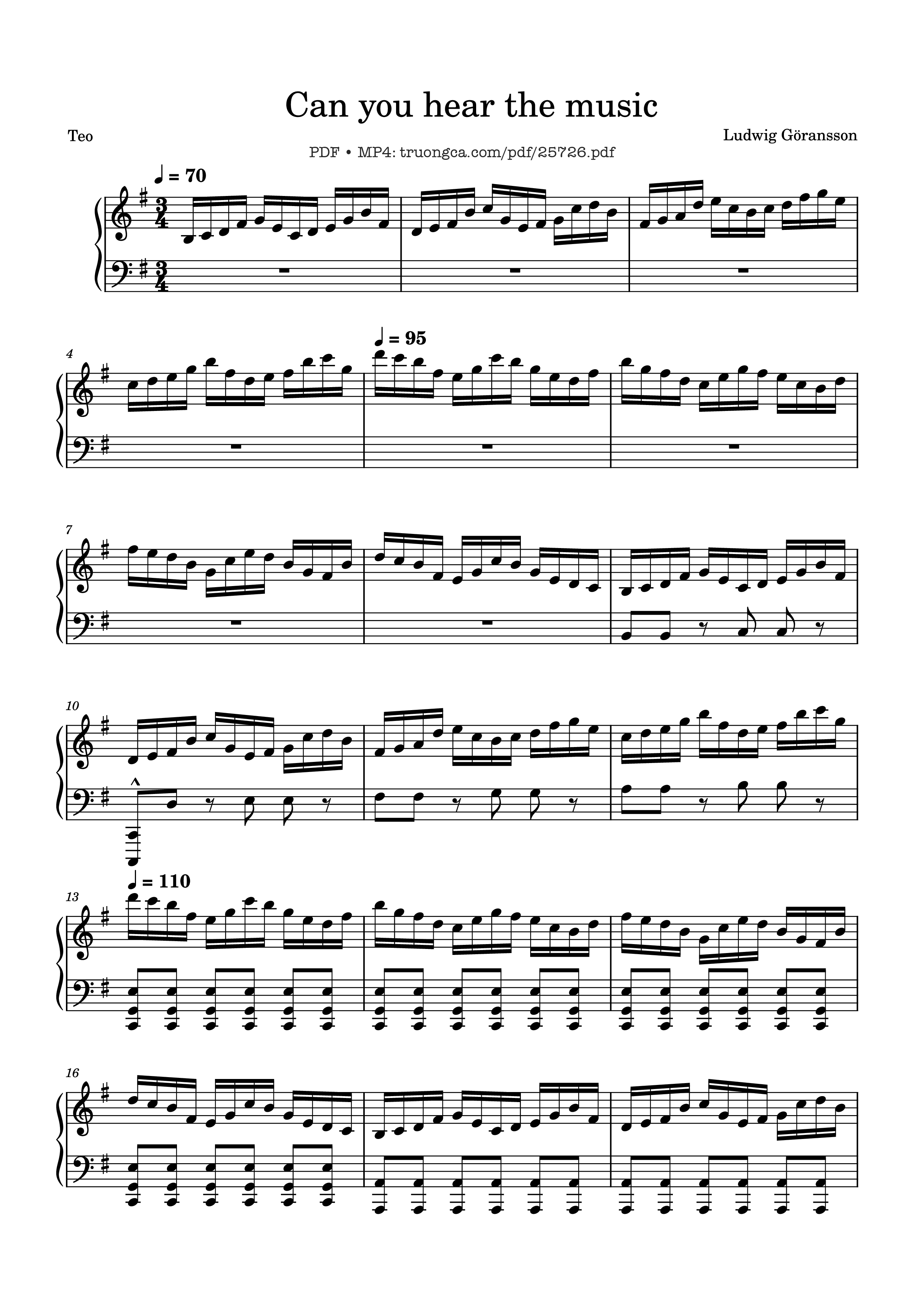 Page 1 of the piano sheet music PDF Piano – Can You Hear The Music Piano Easy by Oppenheimer