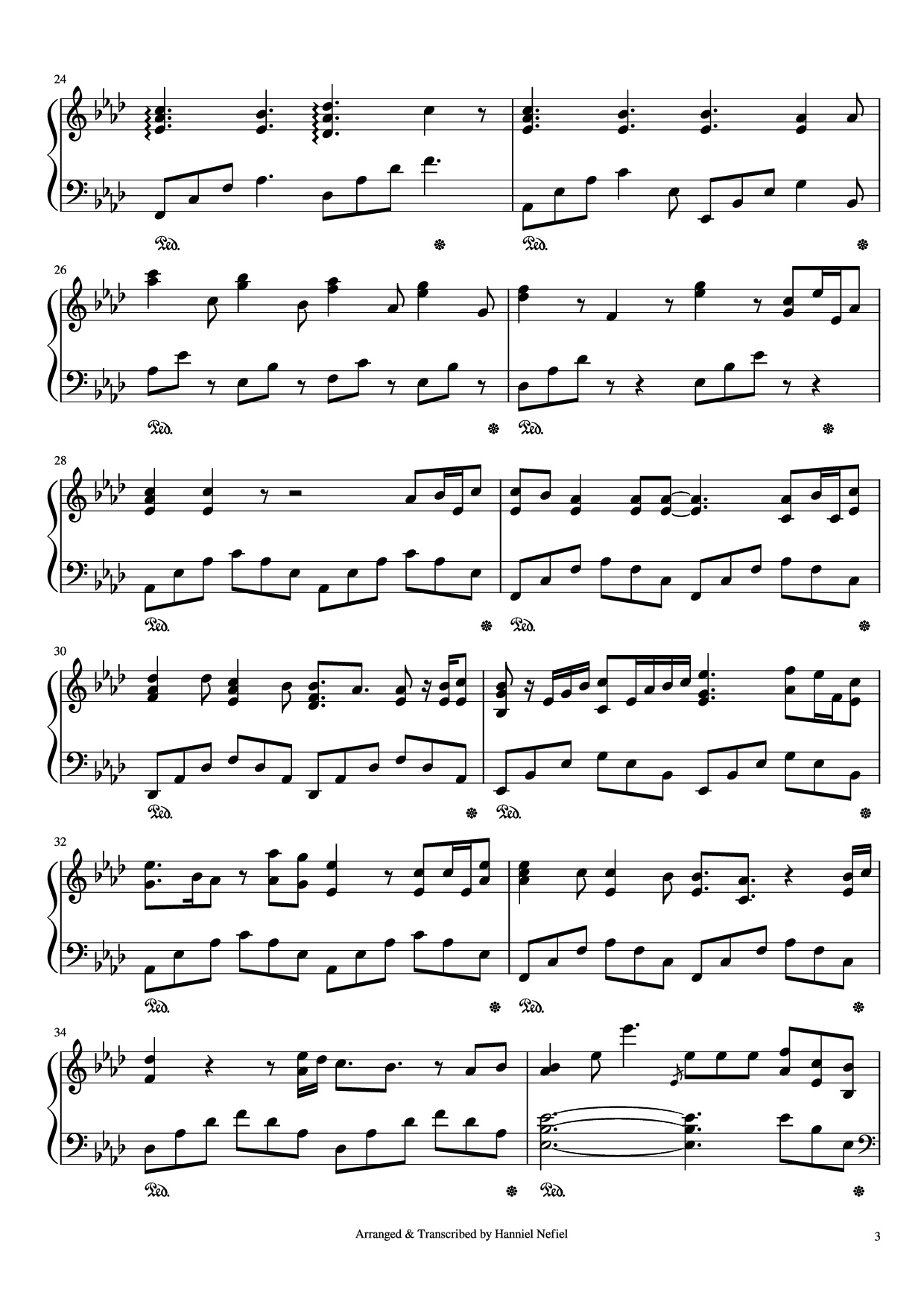 Page 3 of the piano sheet music PDF Piano – Perfect Piano by Ed Sheeran