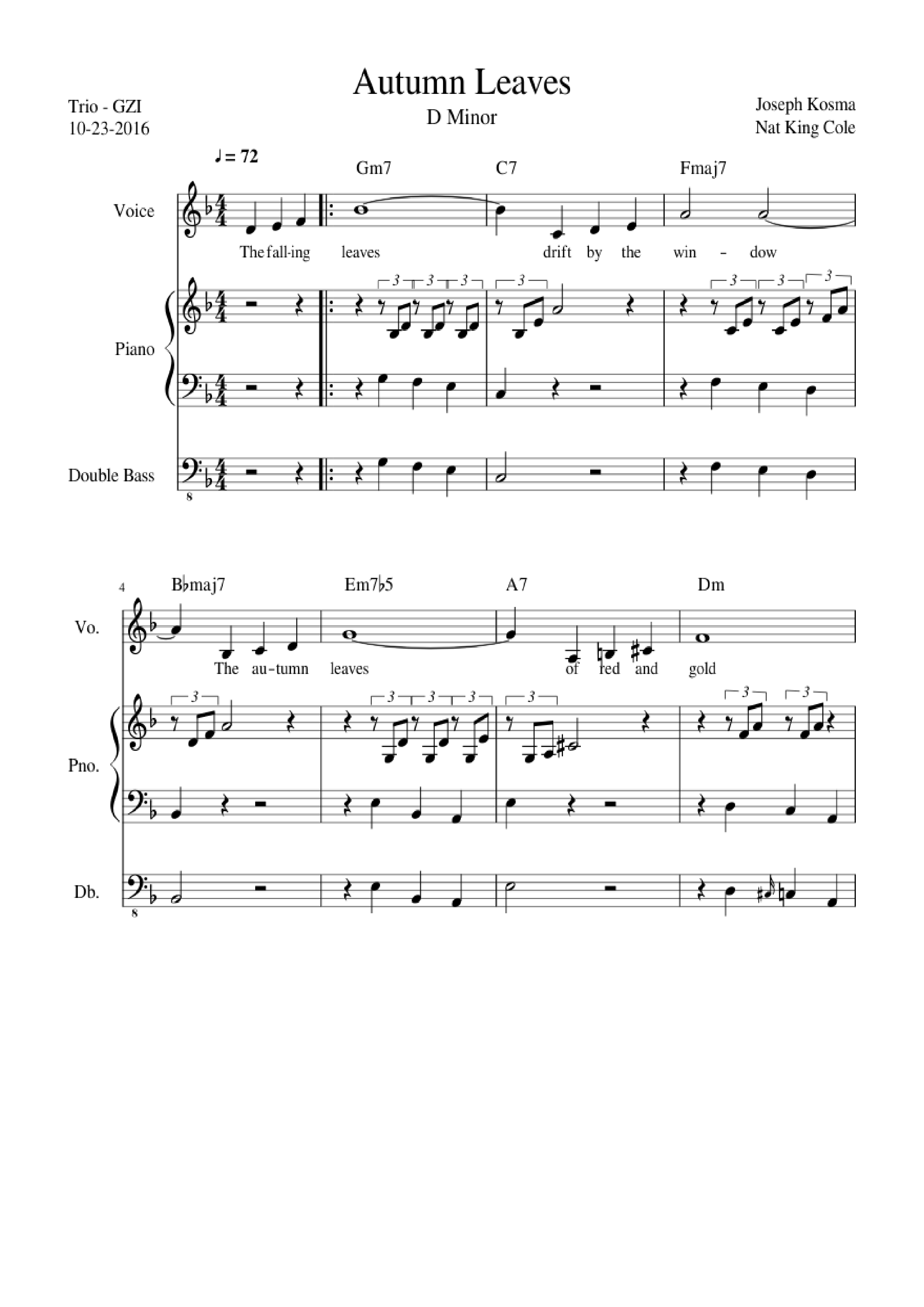 The falling leaves drift by the window, Trang 1