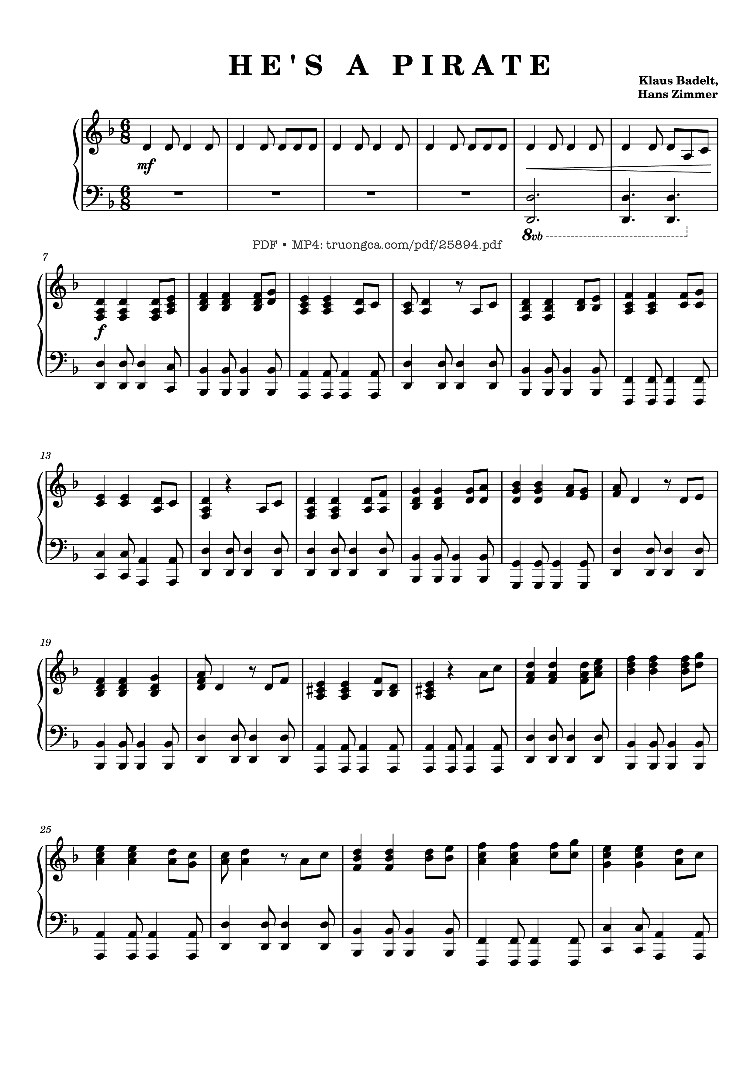 Page 1 of the piano sheet music PDF Piano – He