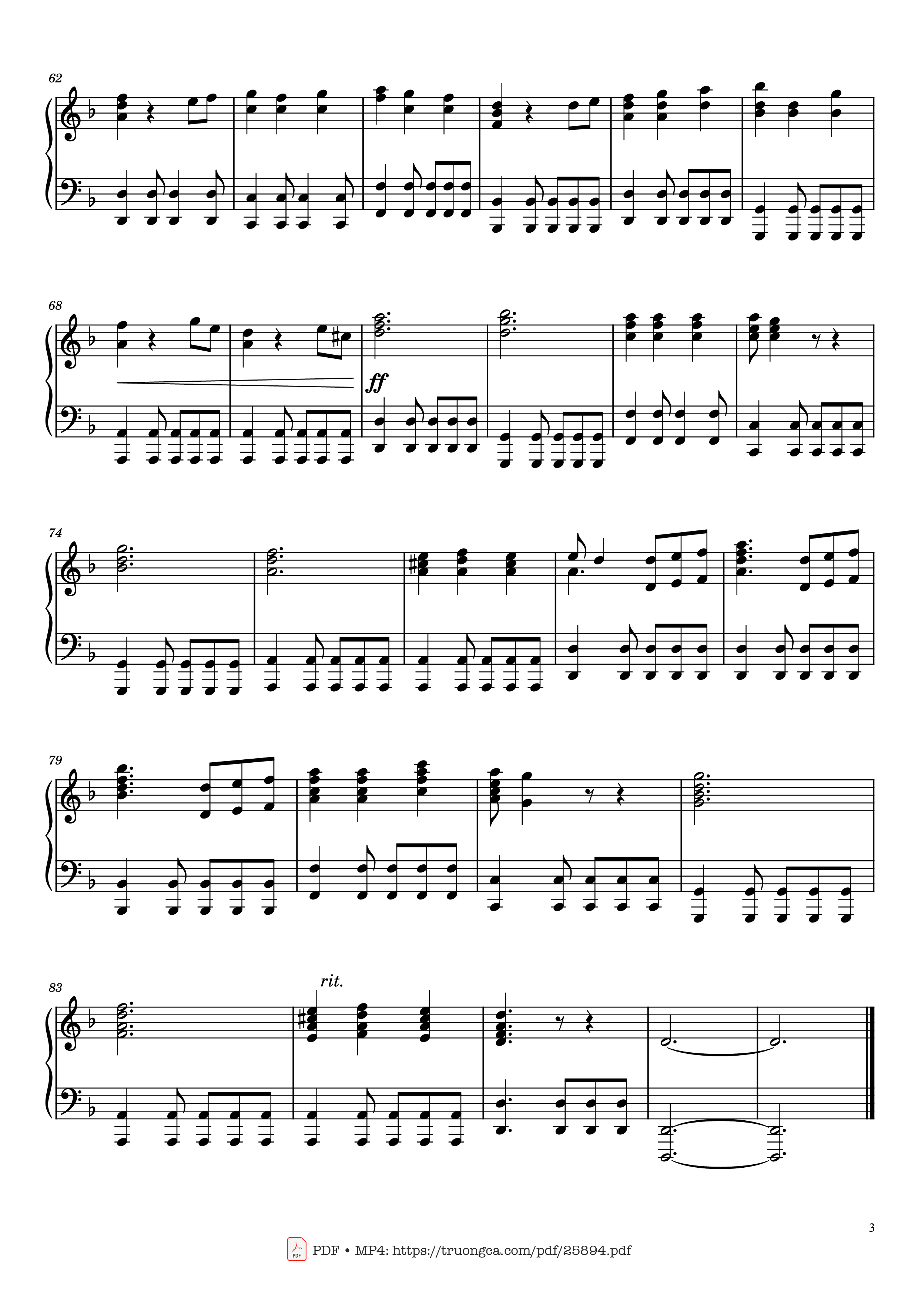 Page 3 of the piano sheet music PDF Piano – He