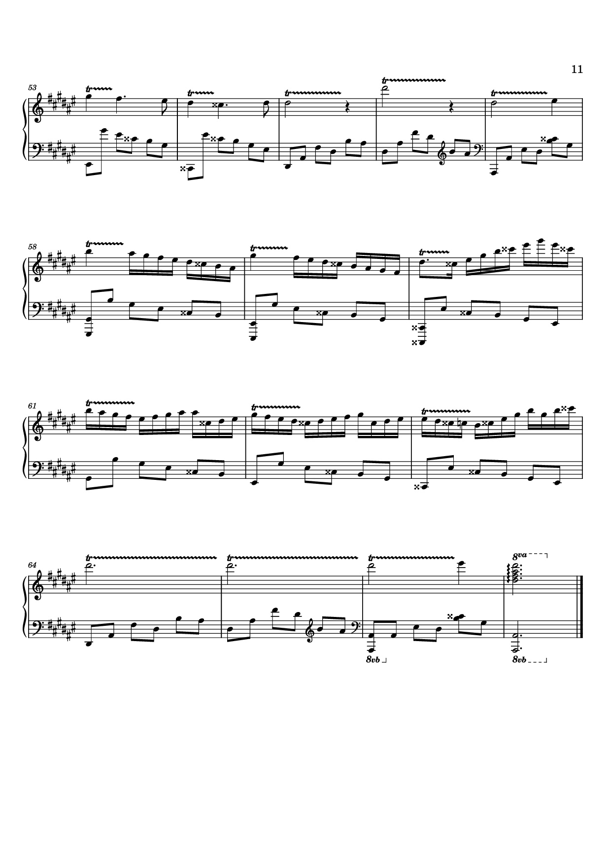 Page 11 of the piano sheet music PDF – 12 Valses mélancoliques III - Dance of the Cranes - No. 1 in C Minor by Stephan Beneking