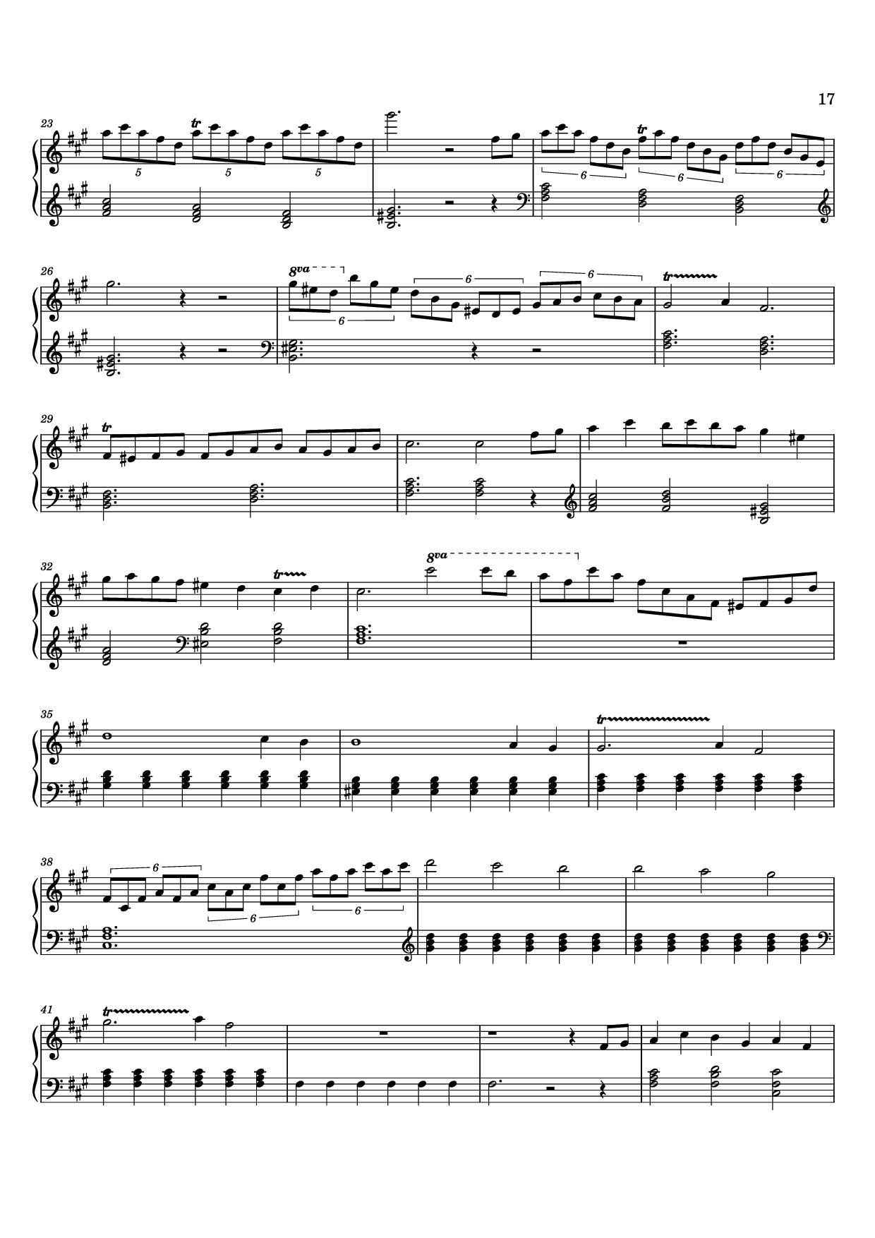 Page 17 of the piano sheet music PDF – 12 Valses mélancoliques III - Dance of the Cranes - No. 1 in C Minor by Stephan Beneking