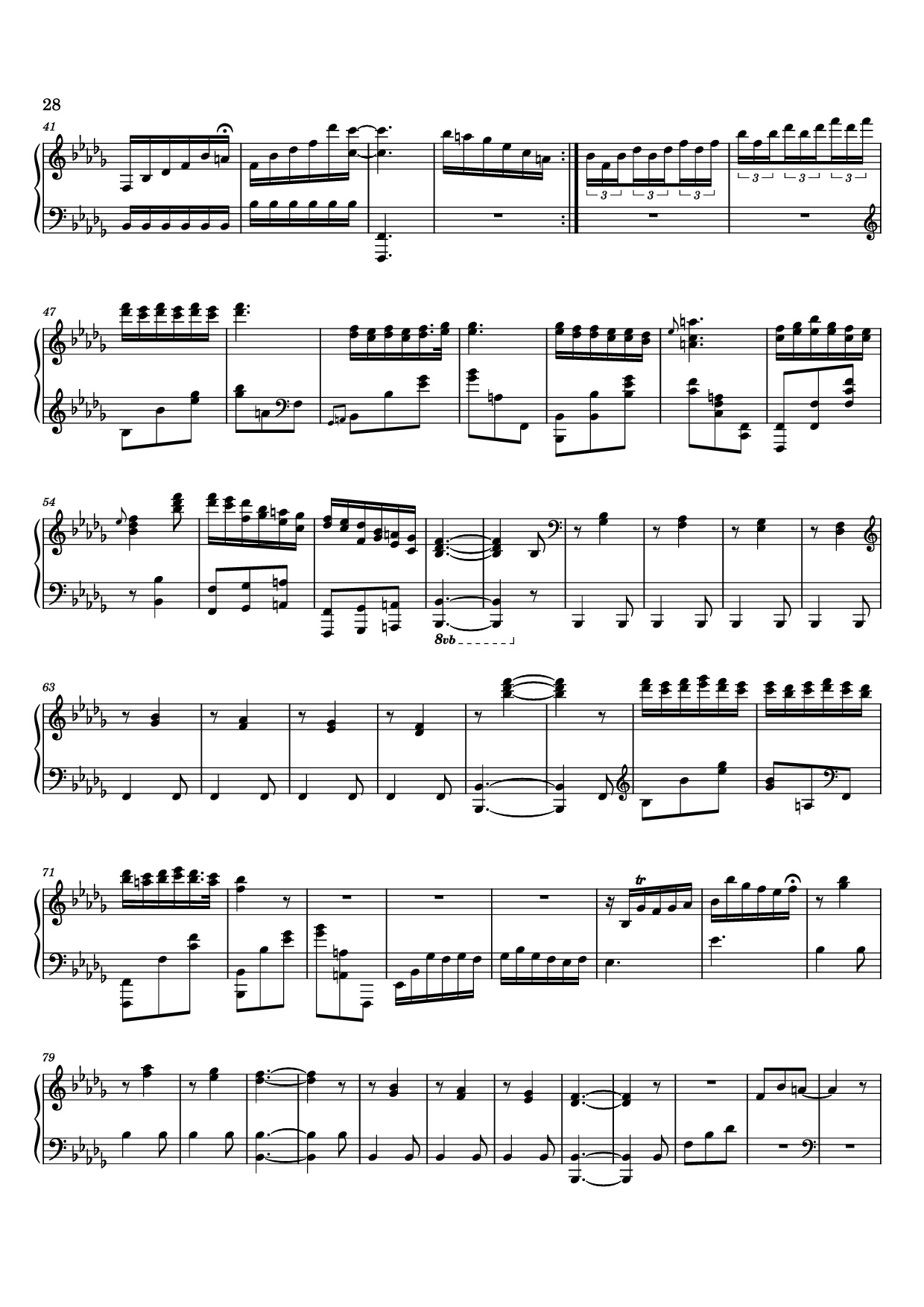 Page 28 of the piano sheet music PDF – 12 Valses mélancoliques III - Dance of the Cranes - No. 1 in C Minor by Stephan Beneking