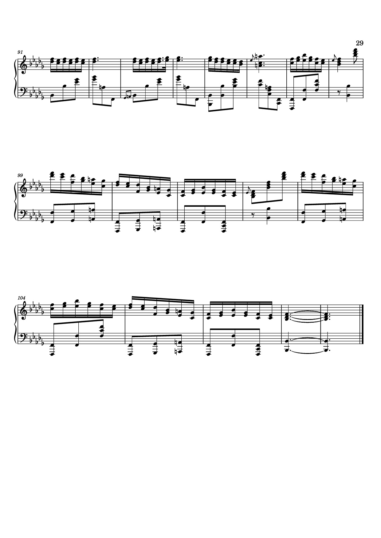 Page 29 of the piano sheet music PDF – 12 Valses mélancoliques III - Dance of the Cranes - No. 1 in C Minor by Stephan Beneking