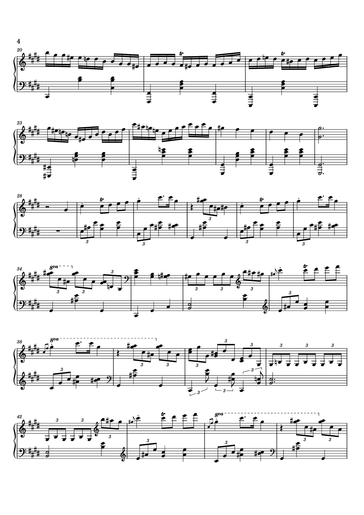 Page 4 of the piano sheet music PDF – 12 Valses mélancoliques III - Dance of the Cranes - No. 1 in C Minor by Stephan Beneking