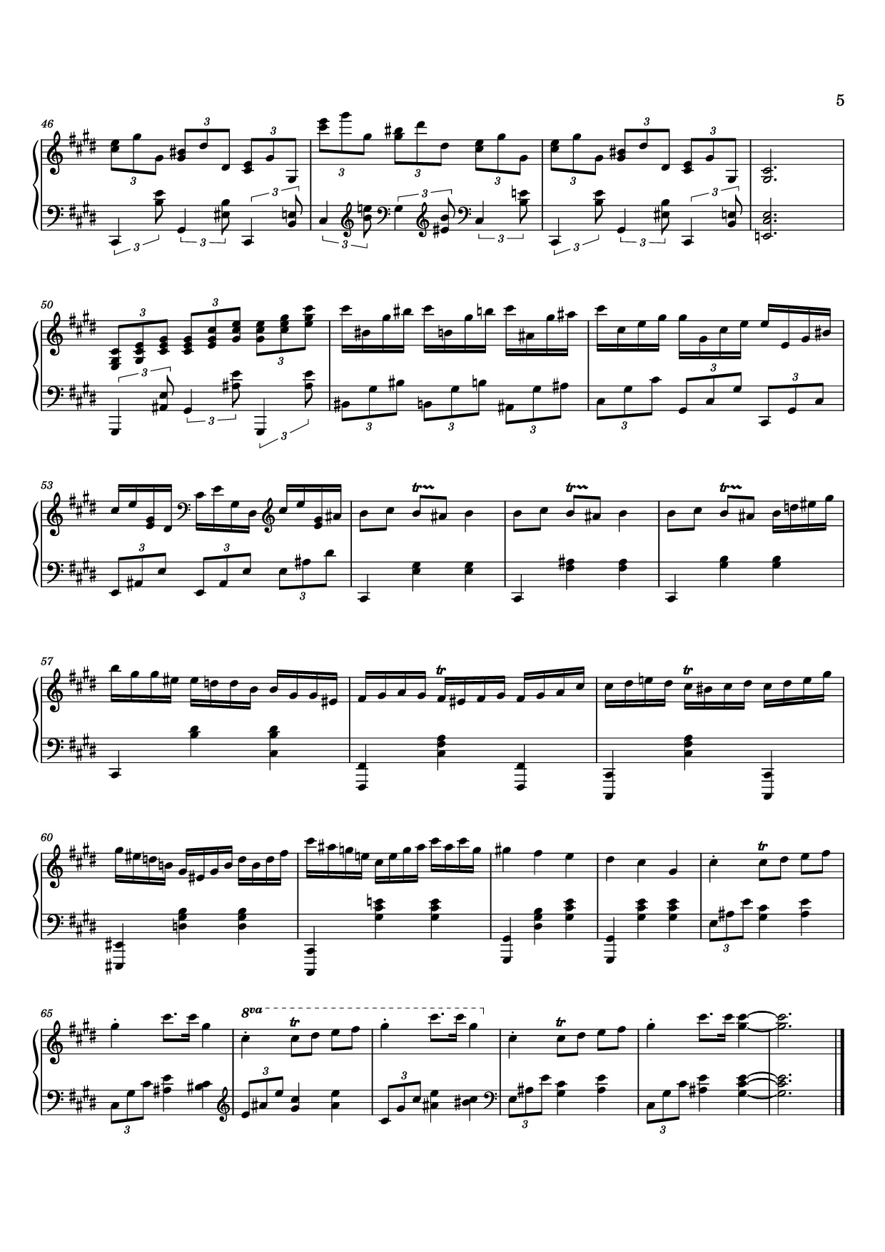 Page 5 of the piano sheet music PDF – 12 Valses mélancoliques III - Dance of the Cranes - No. 1 in C Minor by Stephan Beneking
