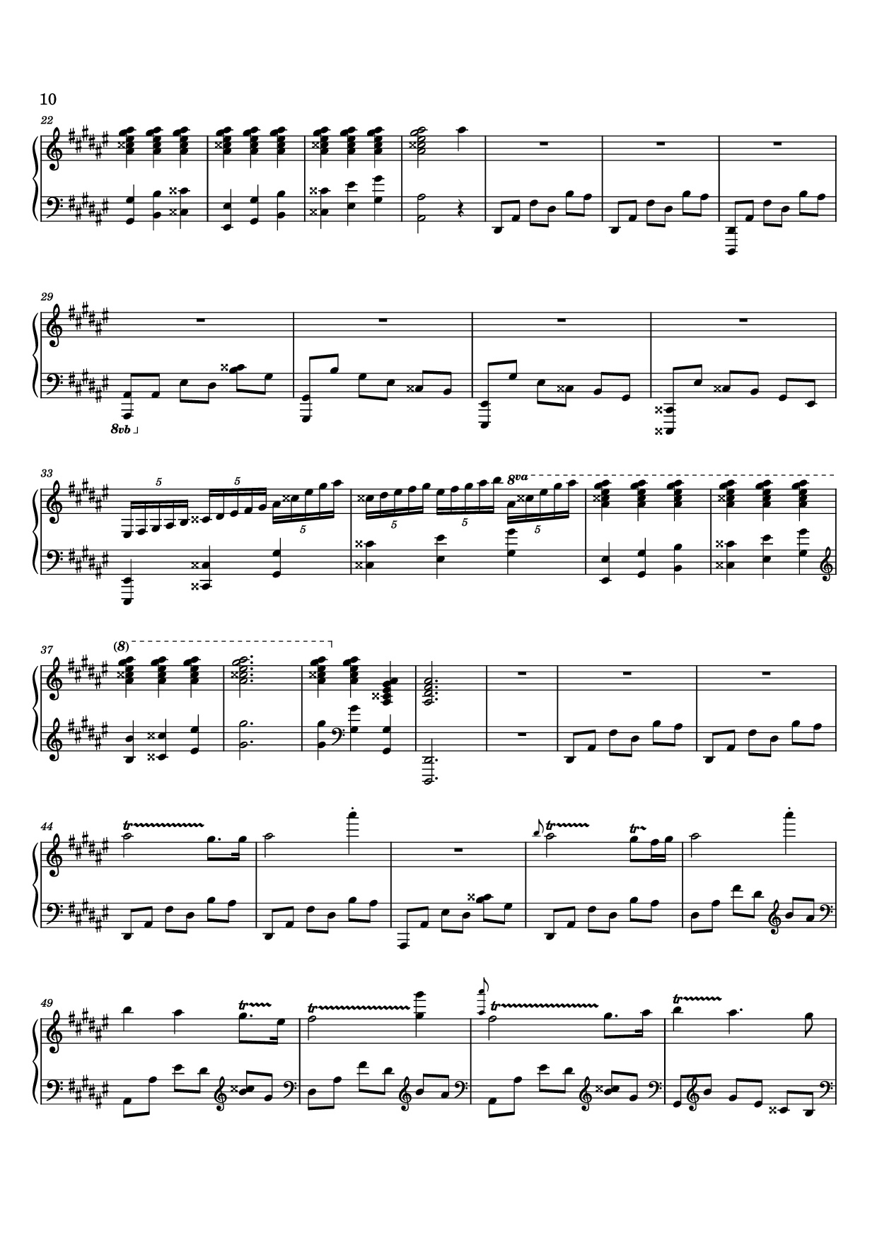 Page 10 of the piano sheet music PDF – 12 Valses mélancoliques III - Dance of the Cranes - No. 1 in C Minor by Stephan Beneking