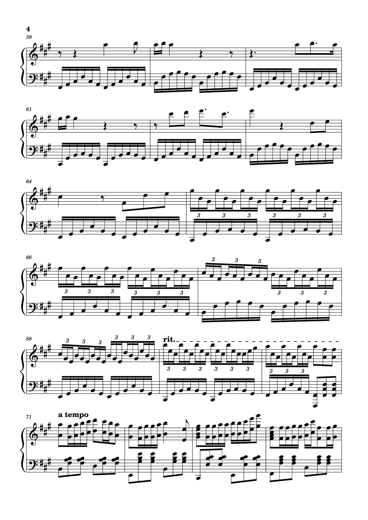Page 4 of the piano sheet music PDF Piano – Die with a smile Piano by Lady Gaga/Bruno Mars