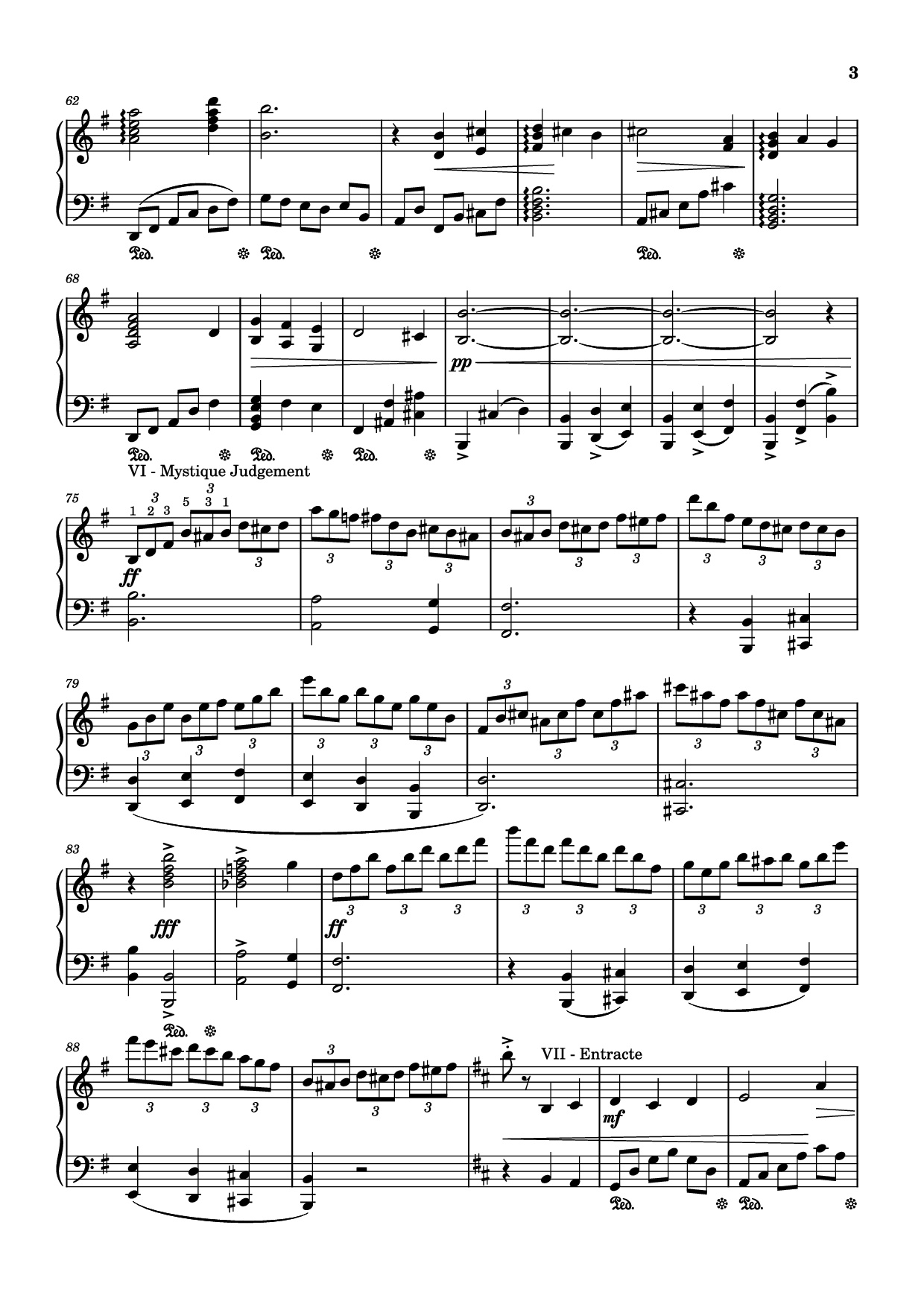 Page 3 of the piano sheet music PDF Piano – Fontaine Theme Piano by Comp.Yu-Peng Chen