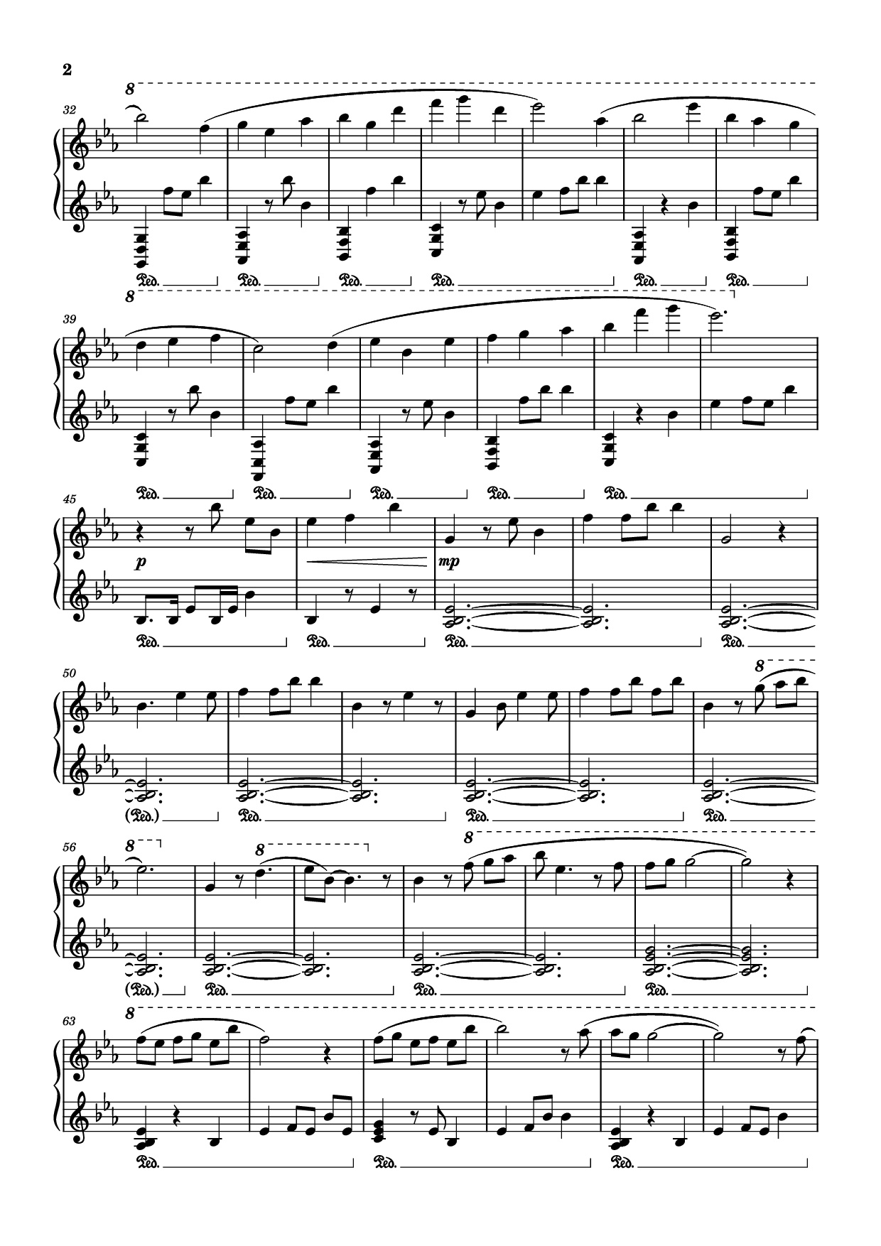 Page 2 of the piano sheet music PDF Piano – Apathy - Umineko Piano by Arr: Daniel Duro Soto