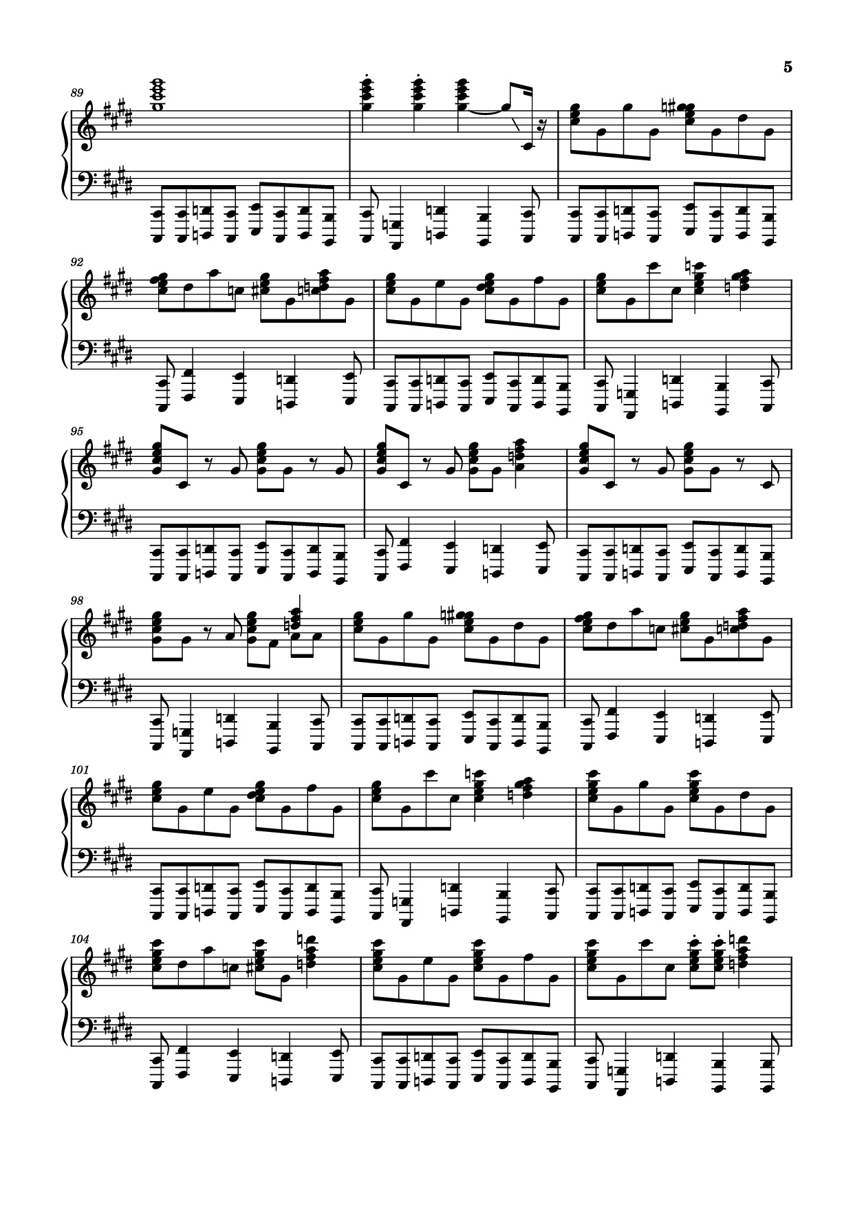Page 5 of the piano sheet music PDF Piano – Miragecoordinator Piano by Arranged by Aero