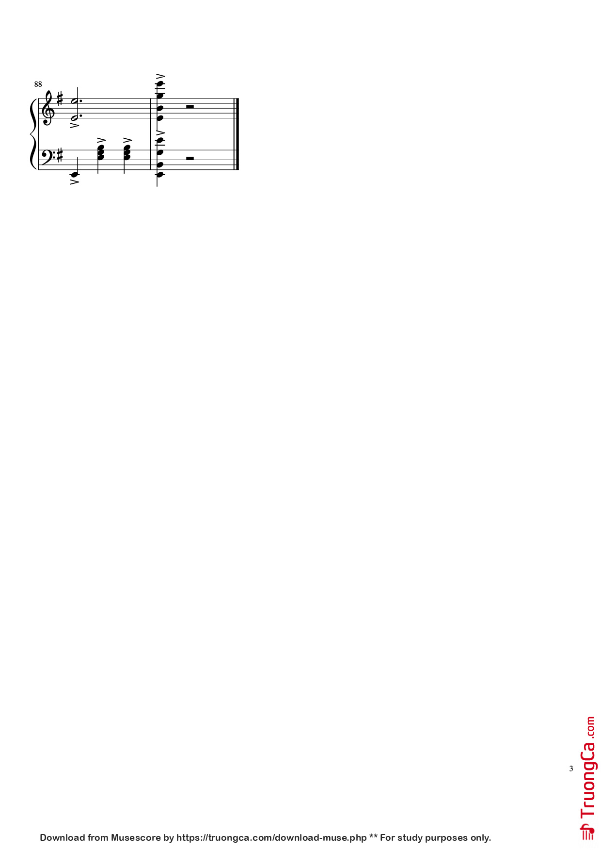 Page 3 of the piano sheet music PDF Piano – Book of Circus Piano by One Hell of a Butler
